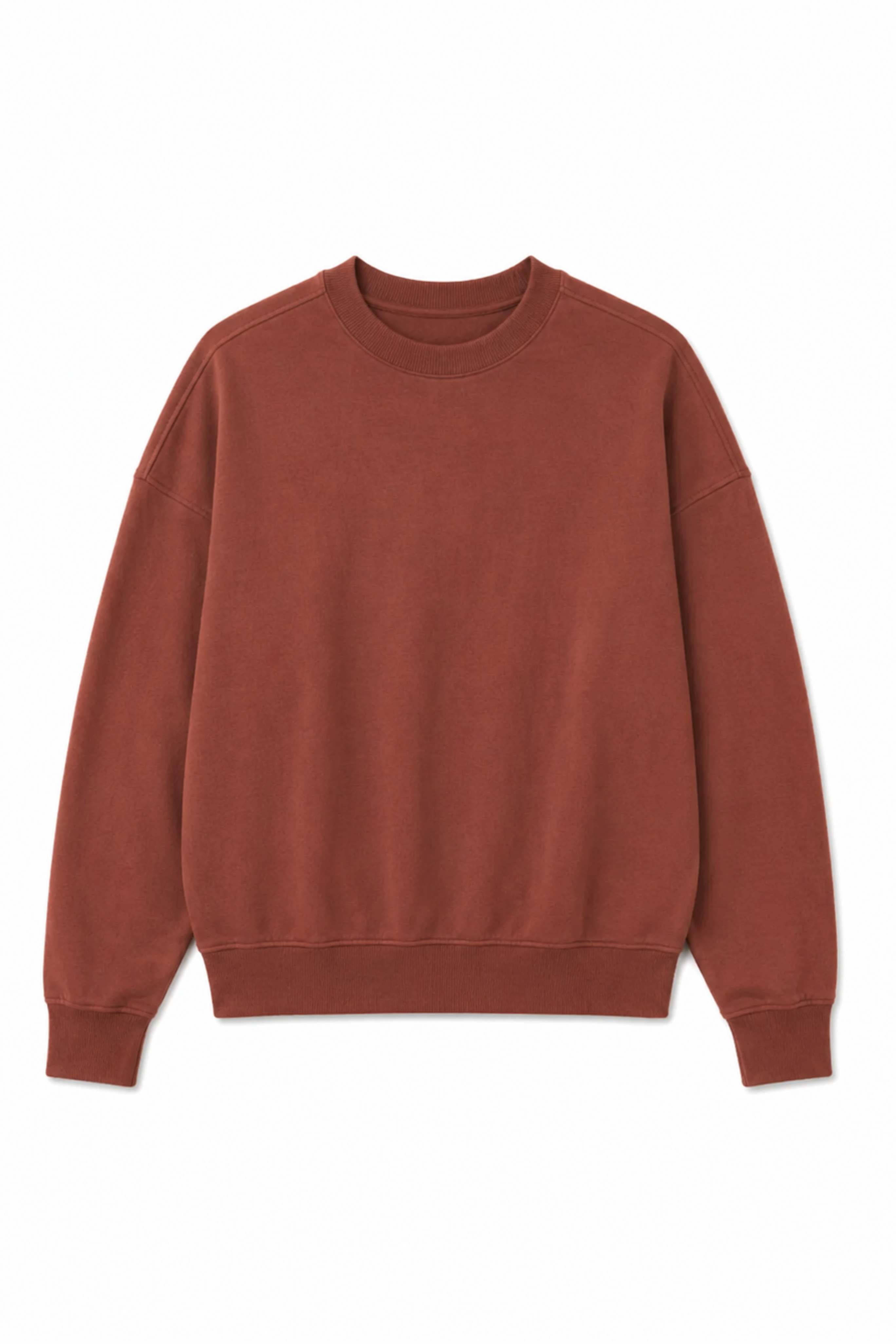 Light Weight Sweatshirting Crewneck Sweatshirt - Red Clay