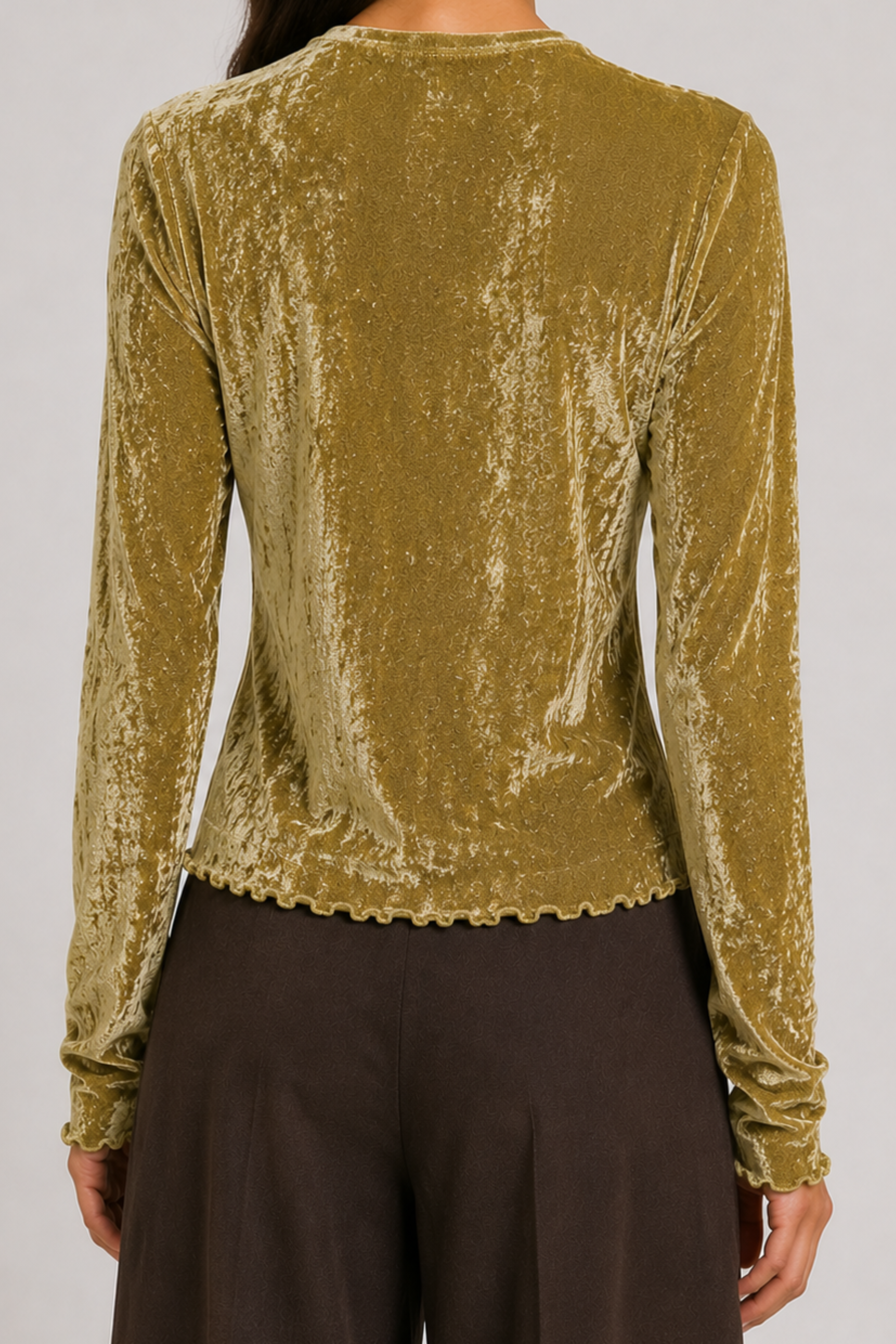 Flocked Stretch Tulle T-Shirt
