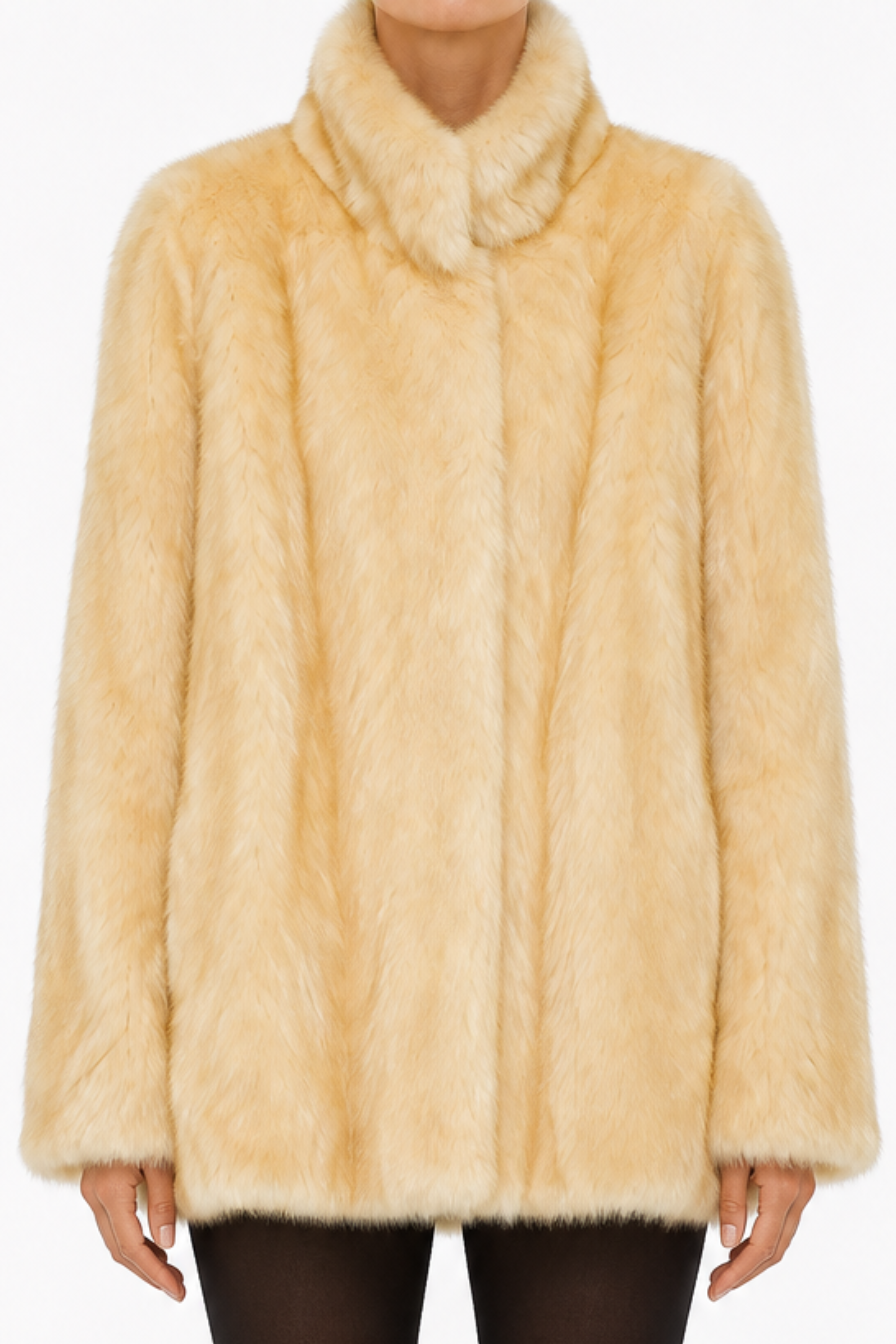 Chevron Eco fur bomber