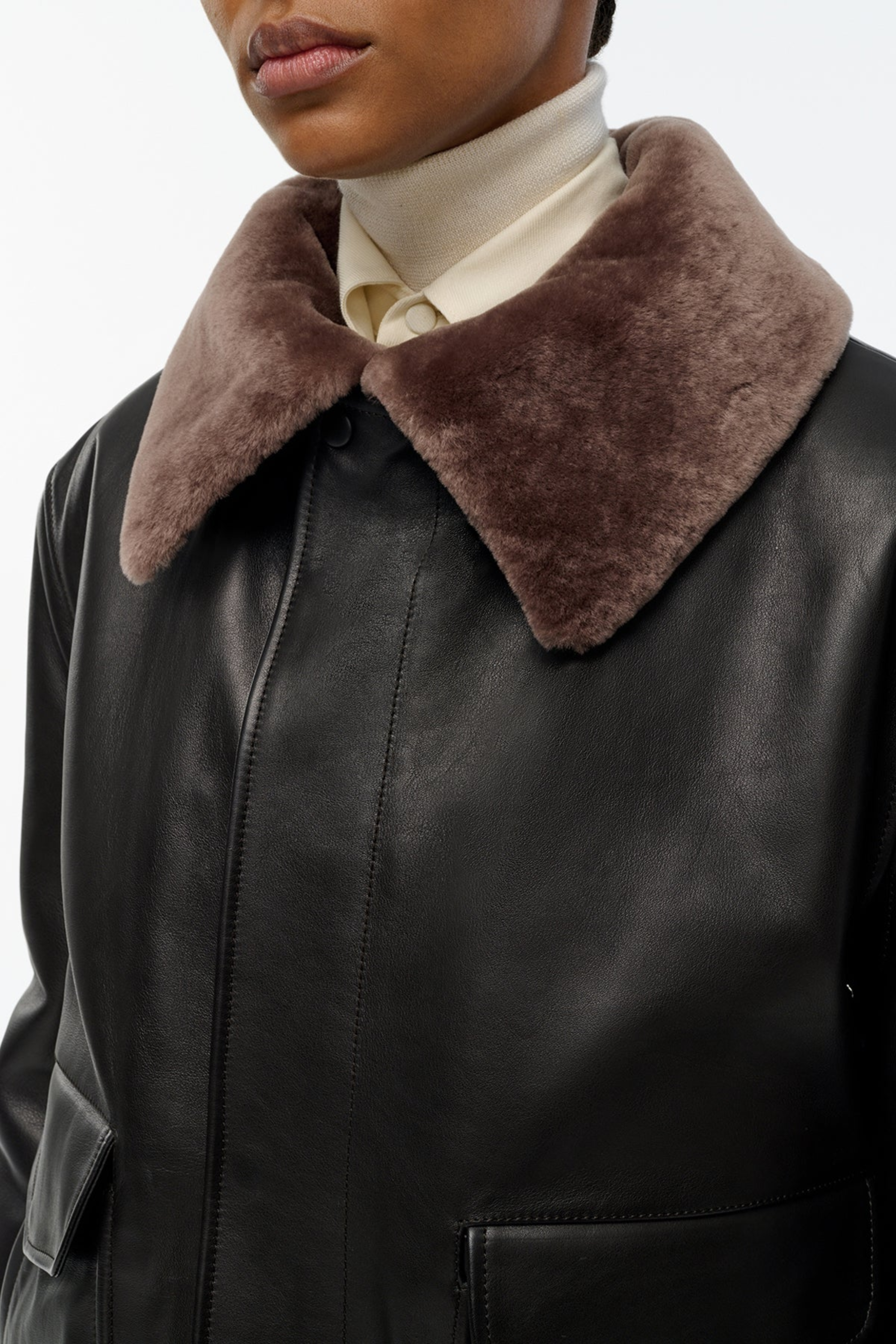 Grant Bomber Jacket W/ Shearling Collar