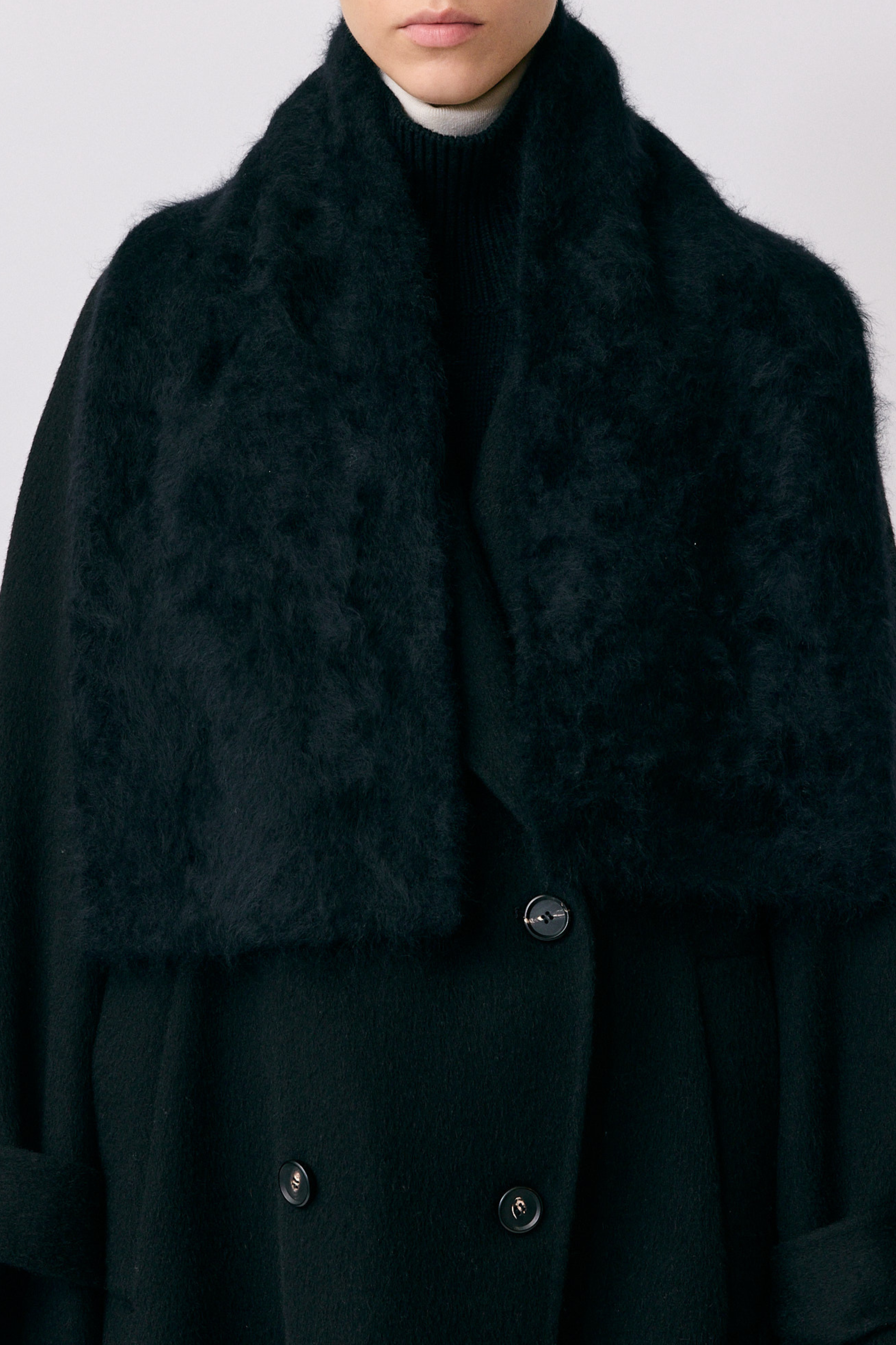 Enoa Brushed Scarf - Black