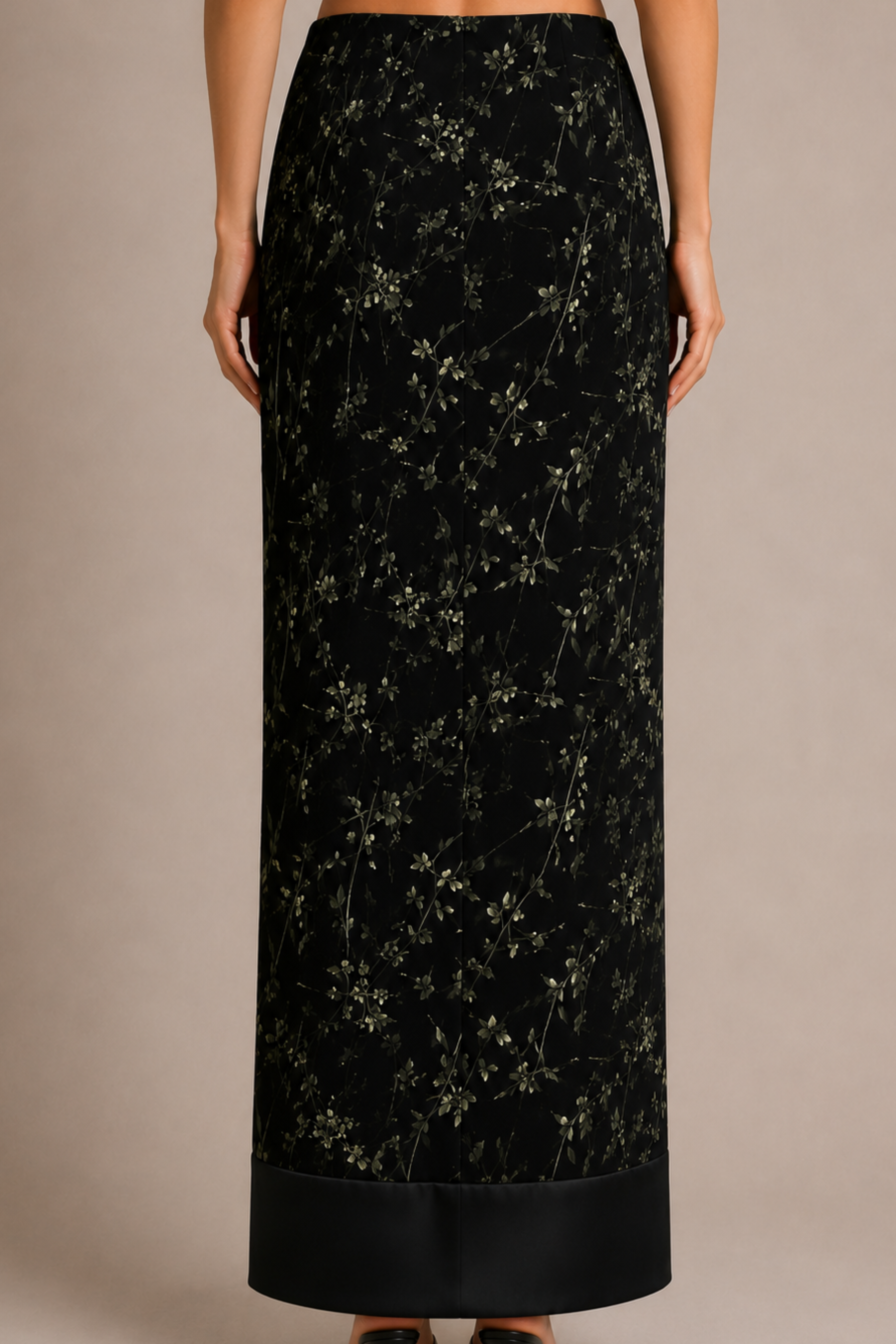 Anais Skirt in Printed Stretch Cady