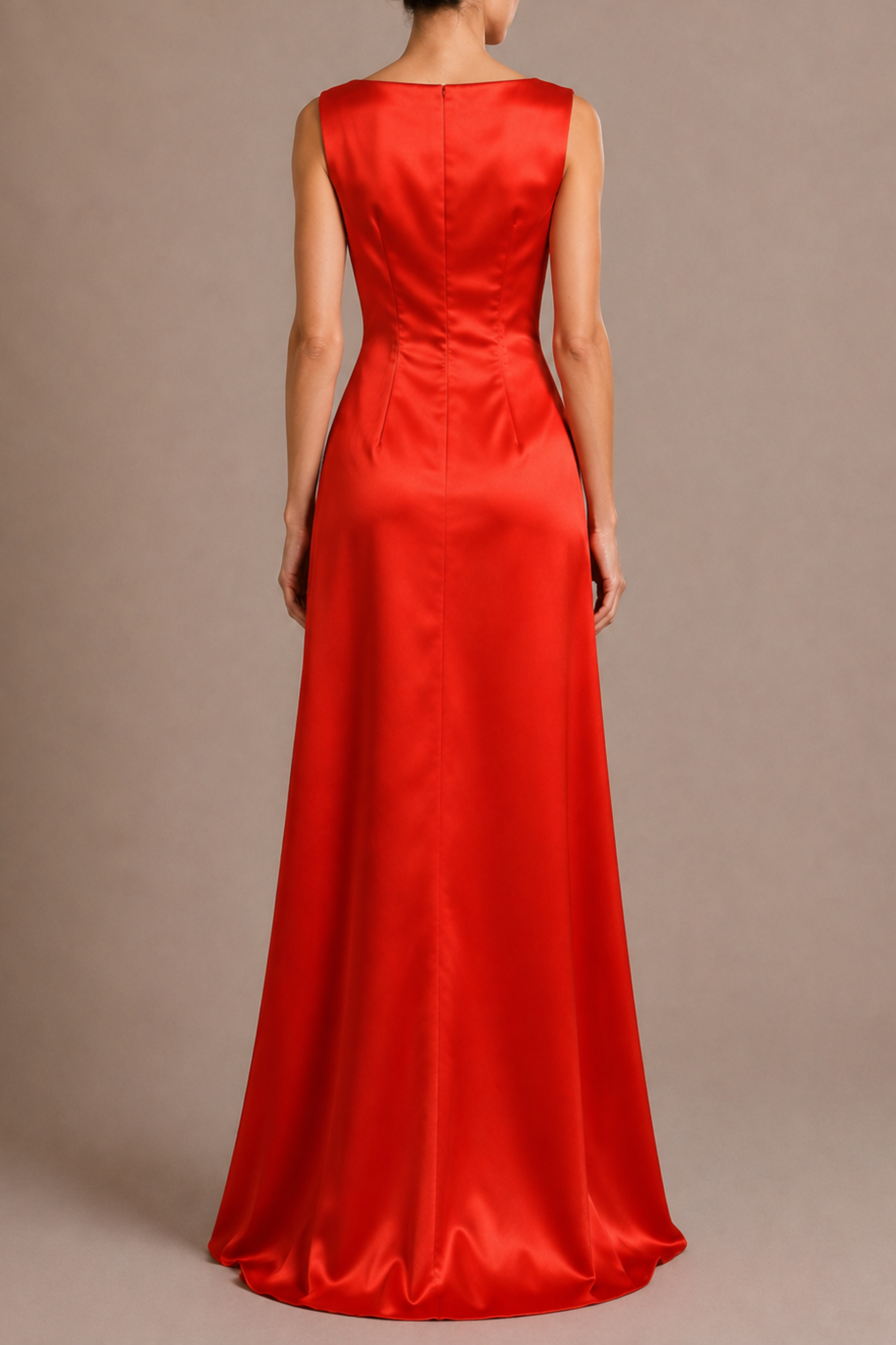 Isoria Dress in Solid Satin