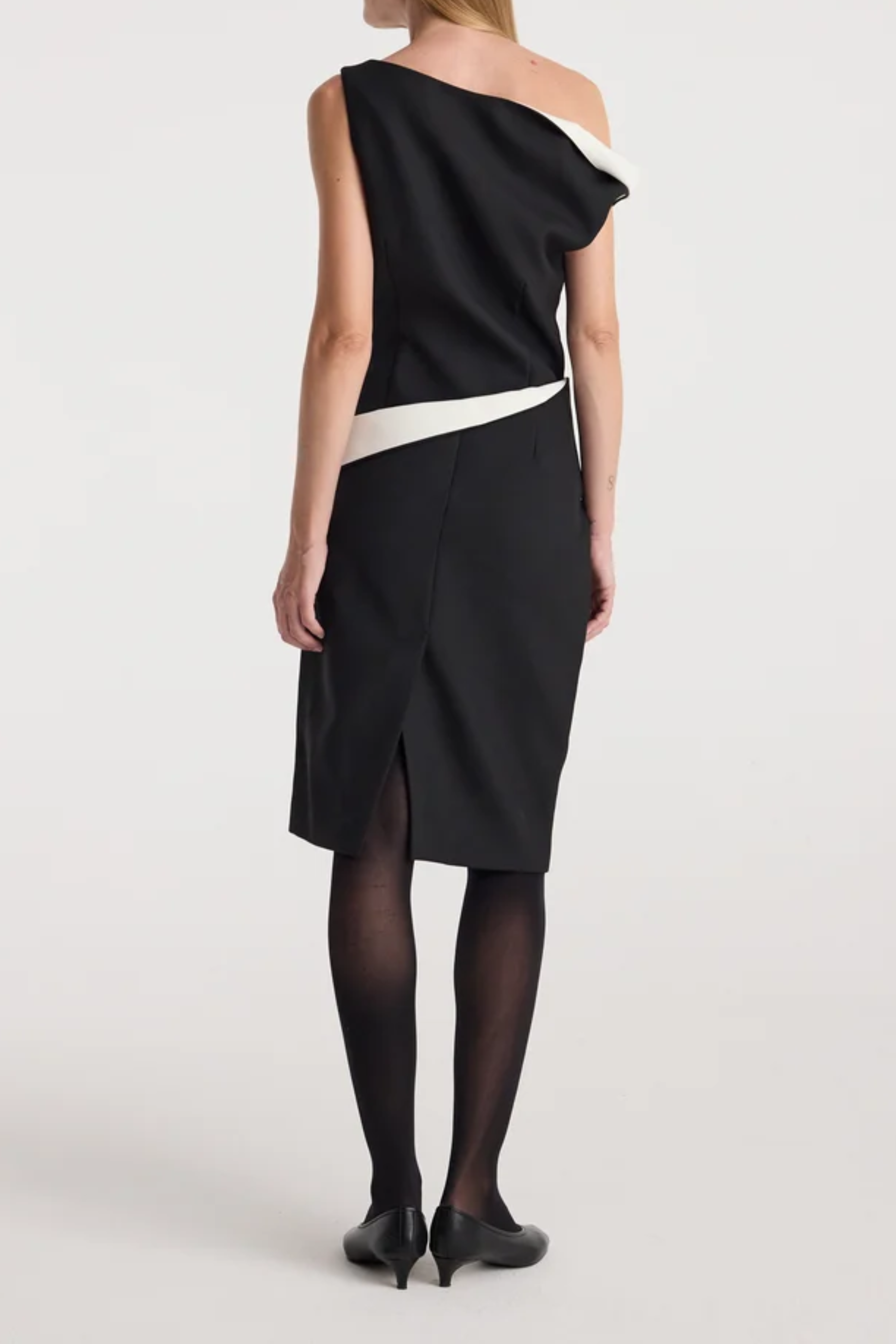Sculptural Off Shoulder Dress
