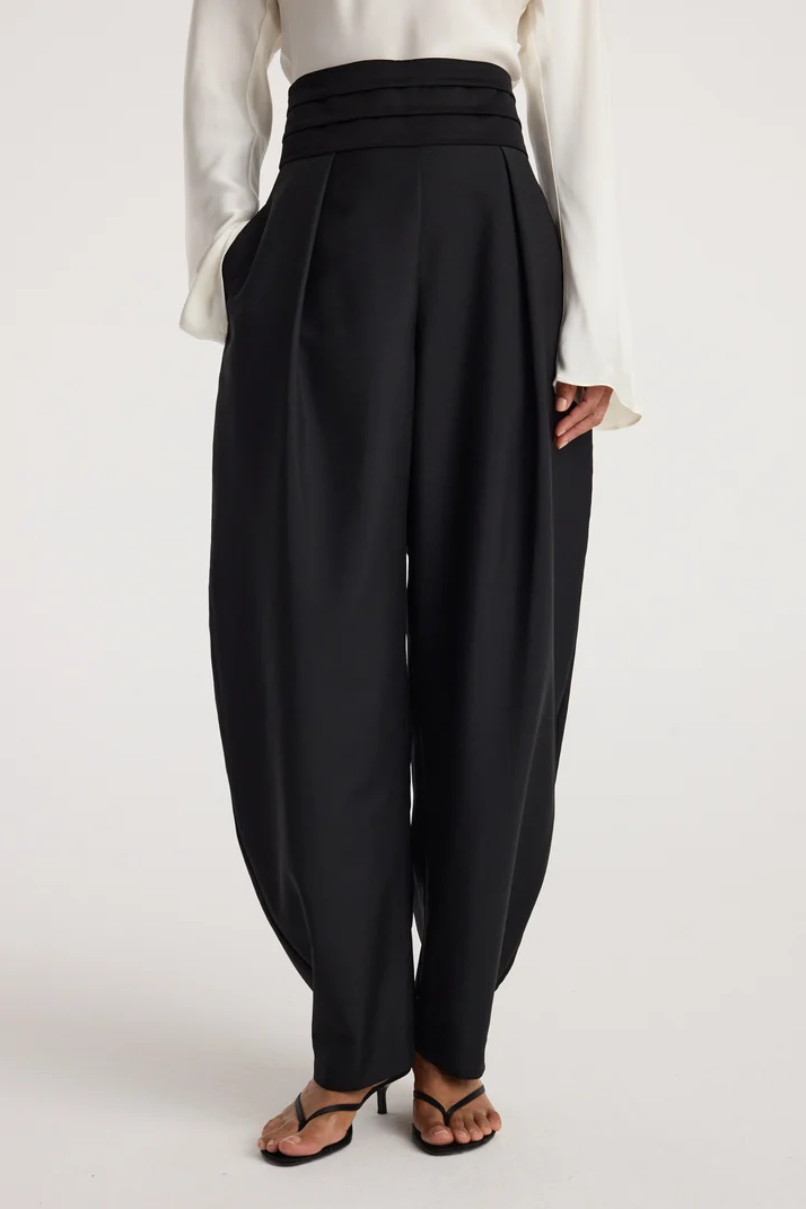 Puck Sculptural Cummerbund Trousers