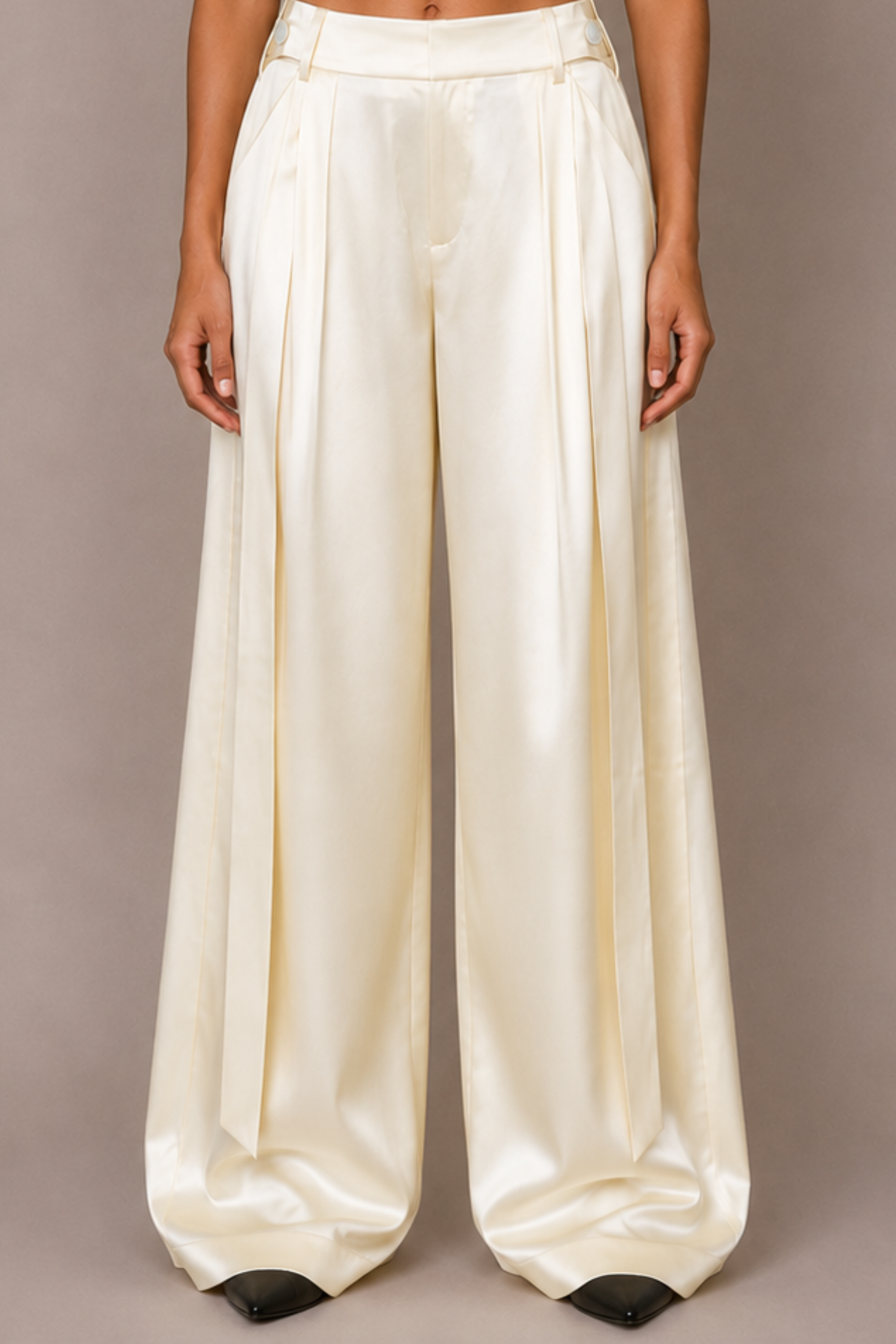 Liquid Silk Trousers - Ivory