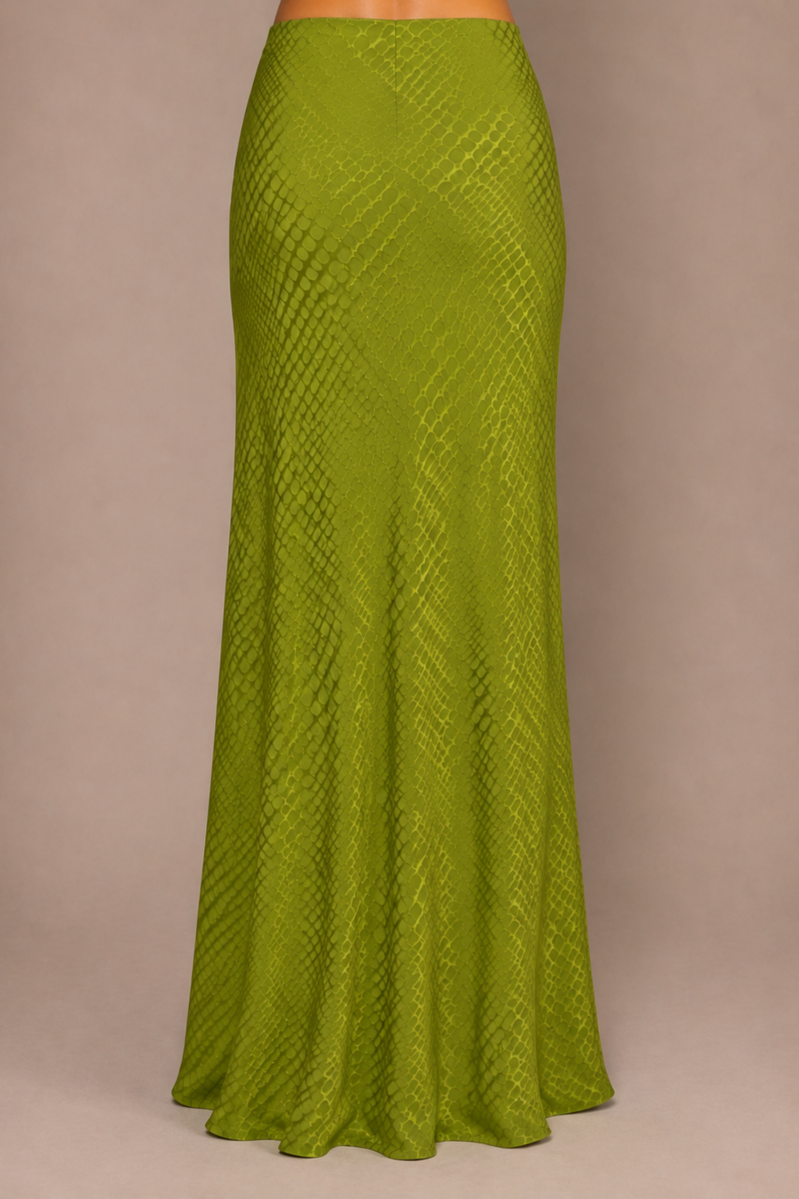 Wiggle Dot Jacquard Bias Maxi Skirt