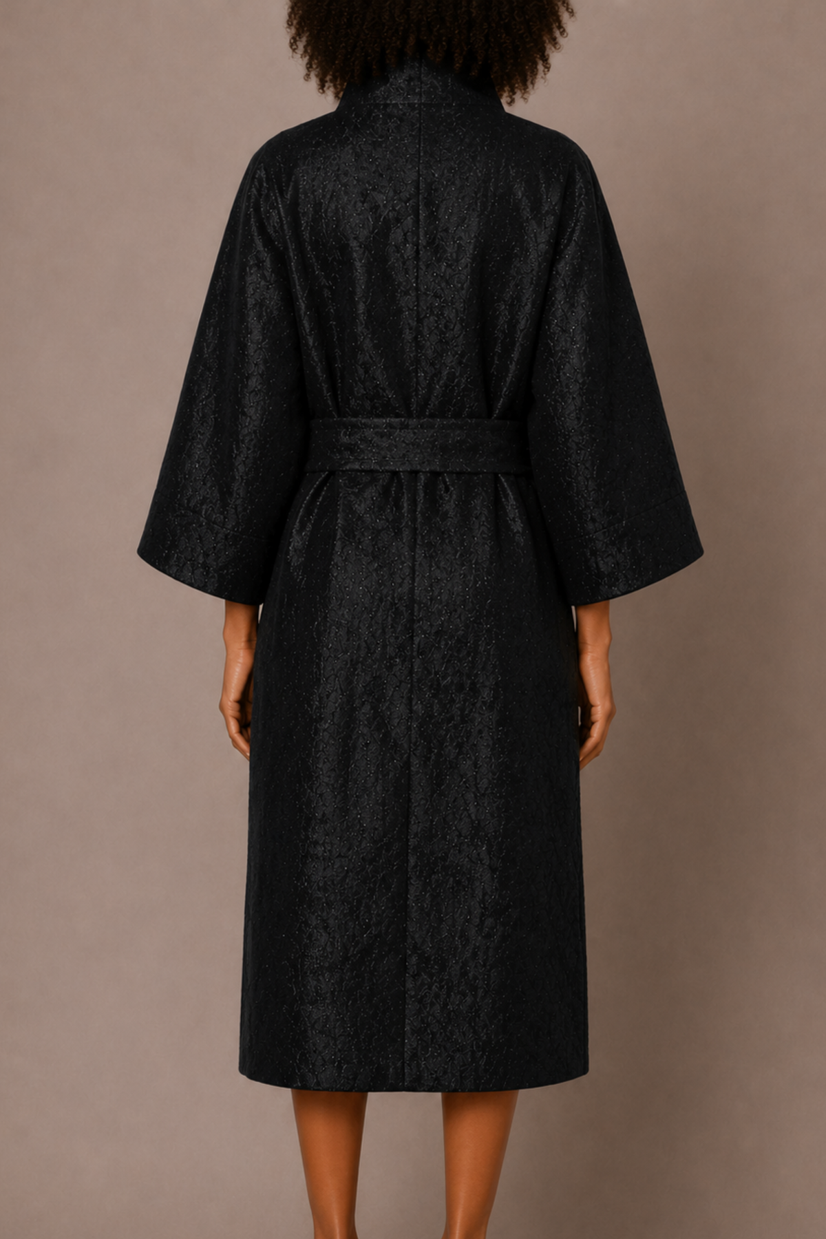 Ocelot Dot Jacquard Hug Coat