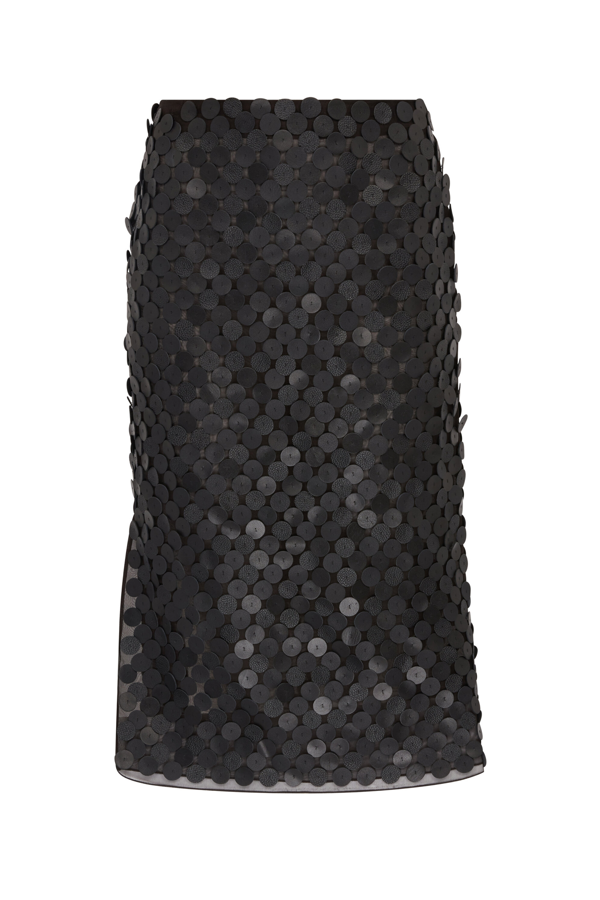Demi-Couture Reconstituted Leather Paillette Skirt