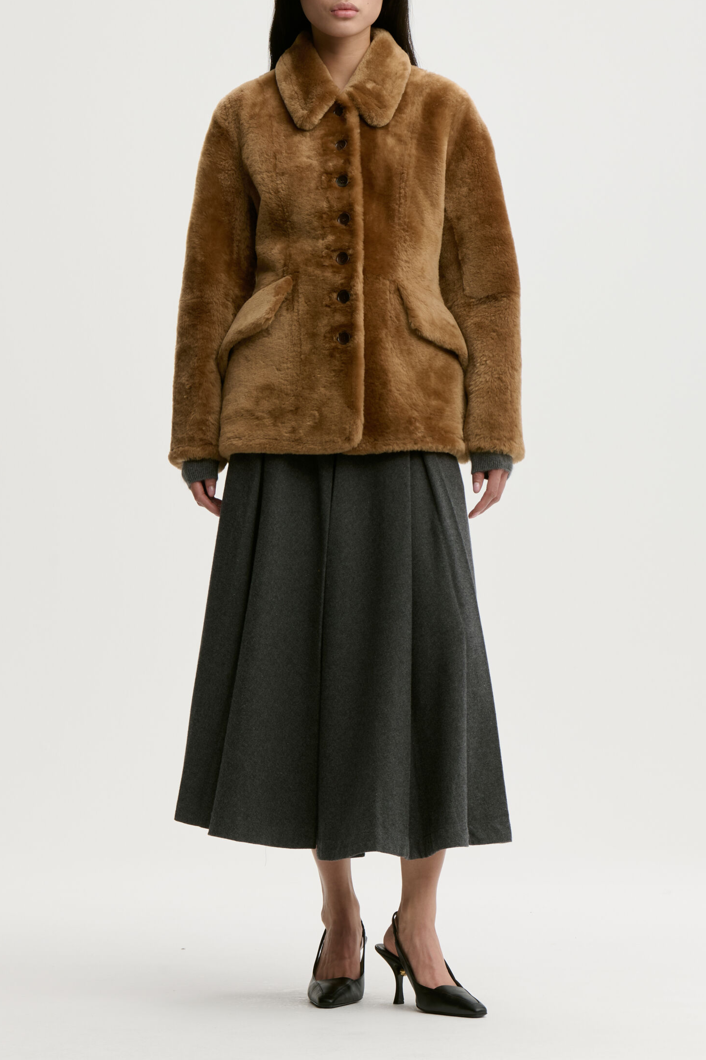 Adeline Shearling Jacket - Toffee