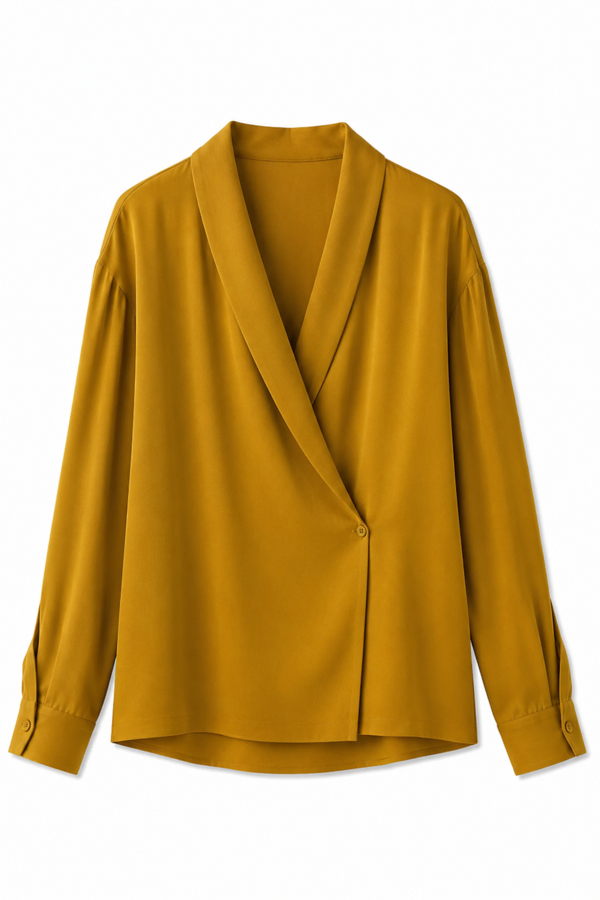 Eco Acetate Viscose Wrap Shirt Jacket