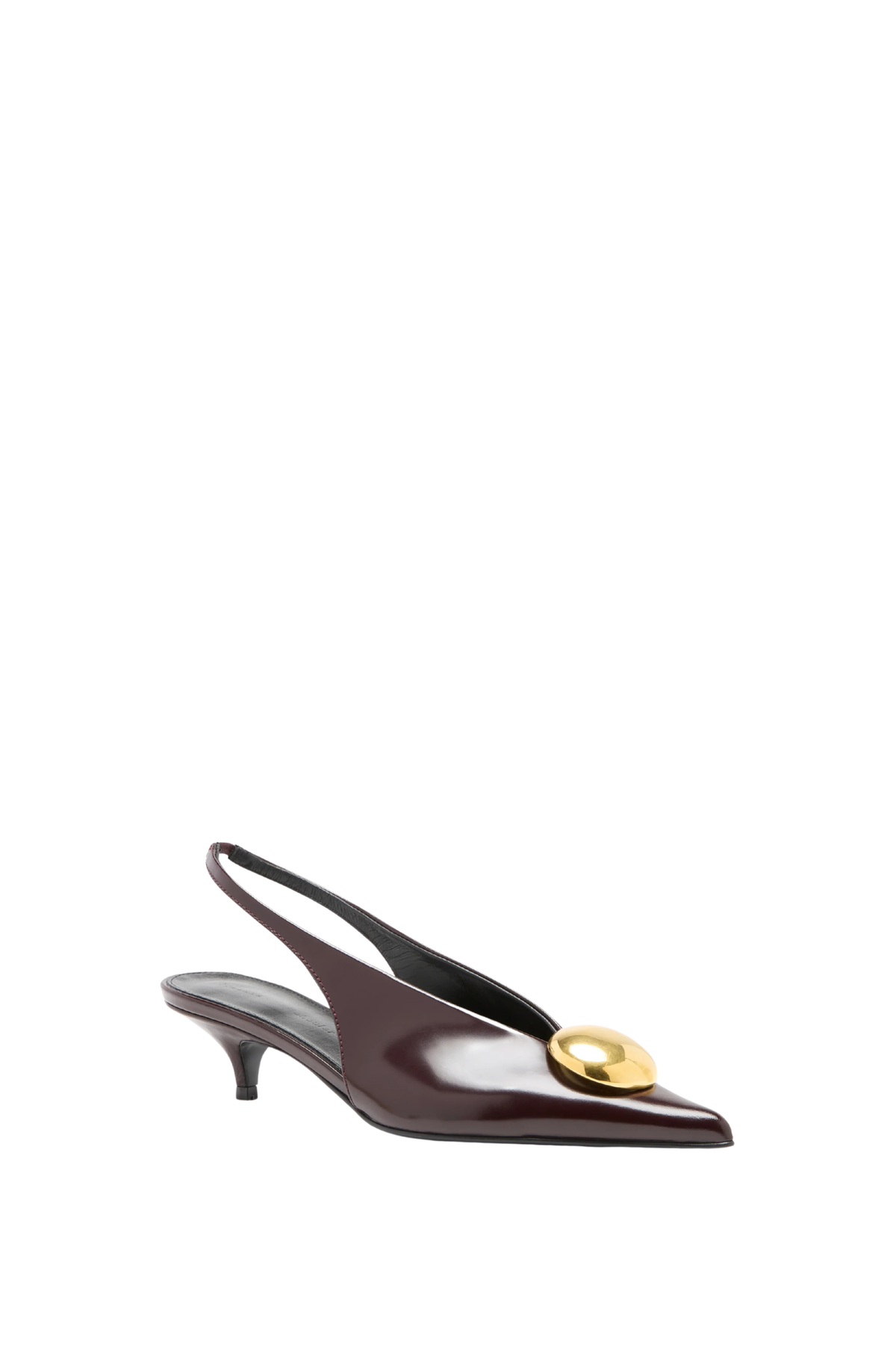 Dome Slash Slingbacks in Polished Calf Merlot