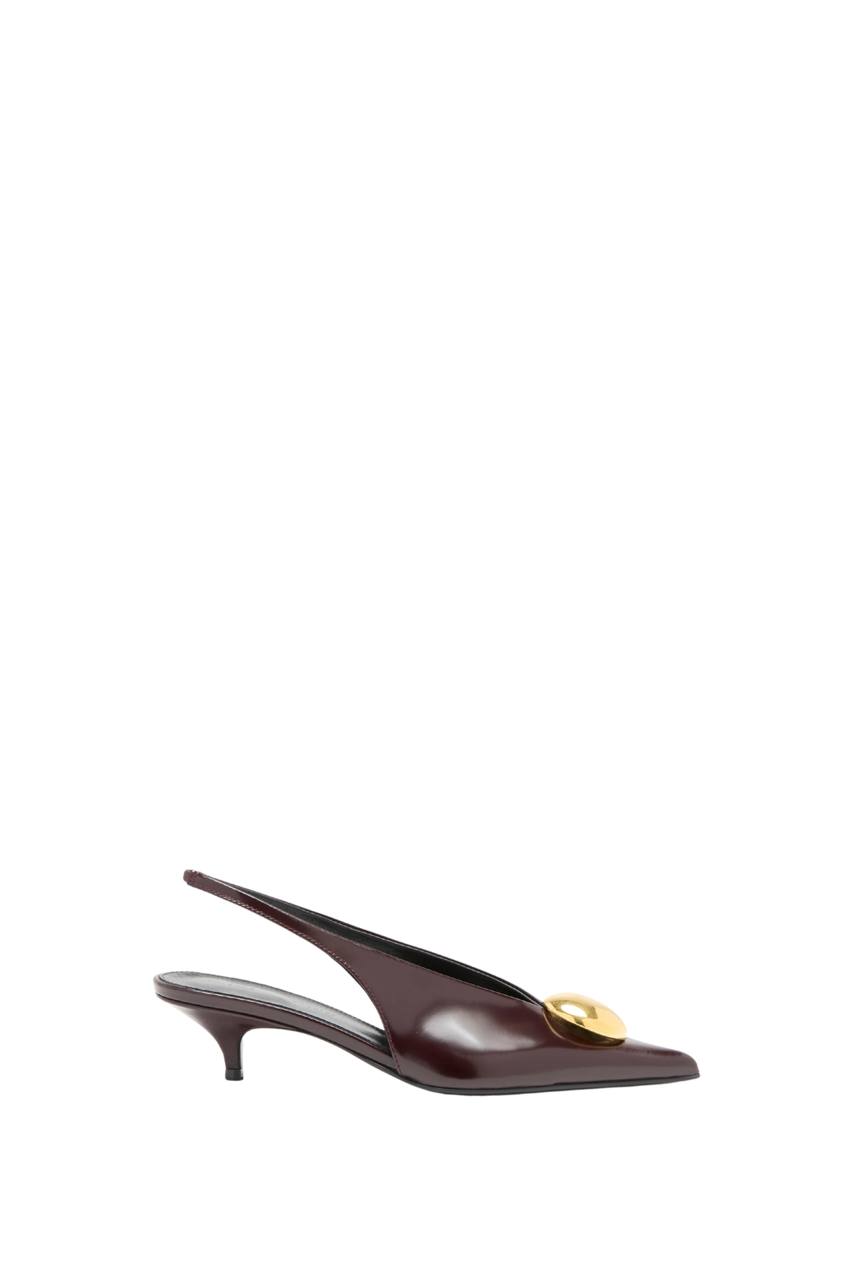 Dome Slash Slingbacks in Polished Calf Merlot