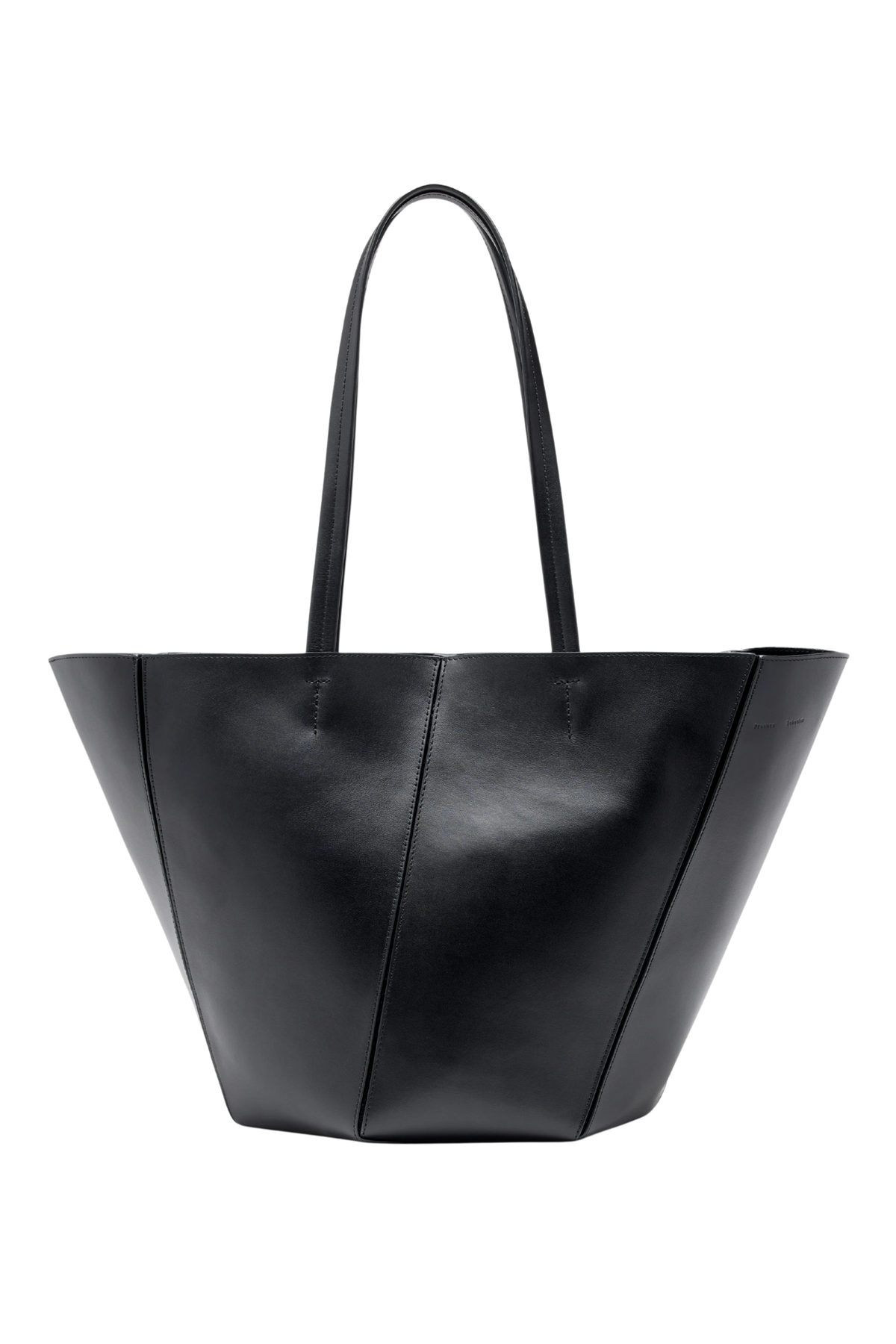 Hex Tote in Smooth Calf Black