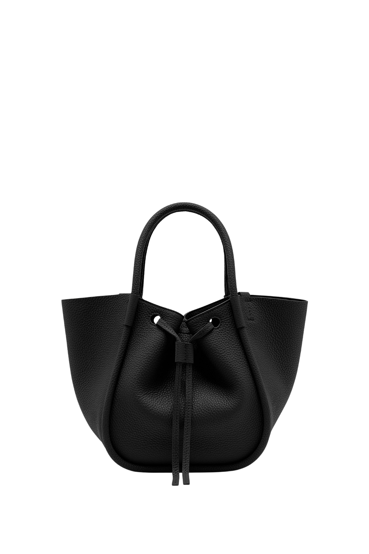 Small Ruched Tote Black