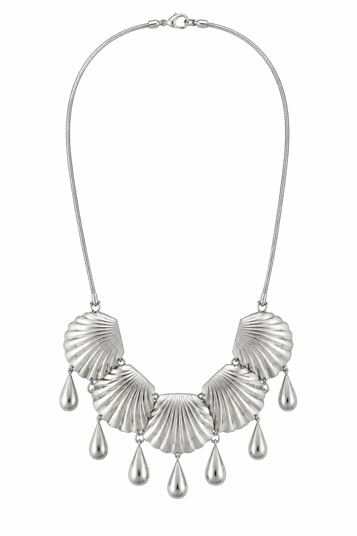 Petra Shell Necklace in Silver