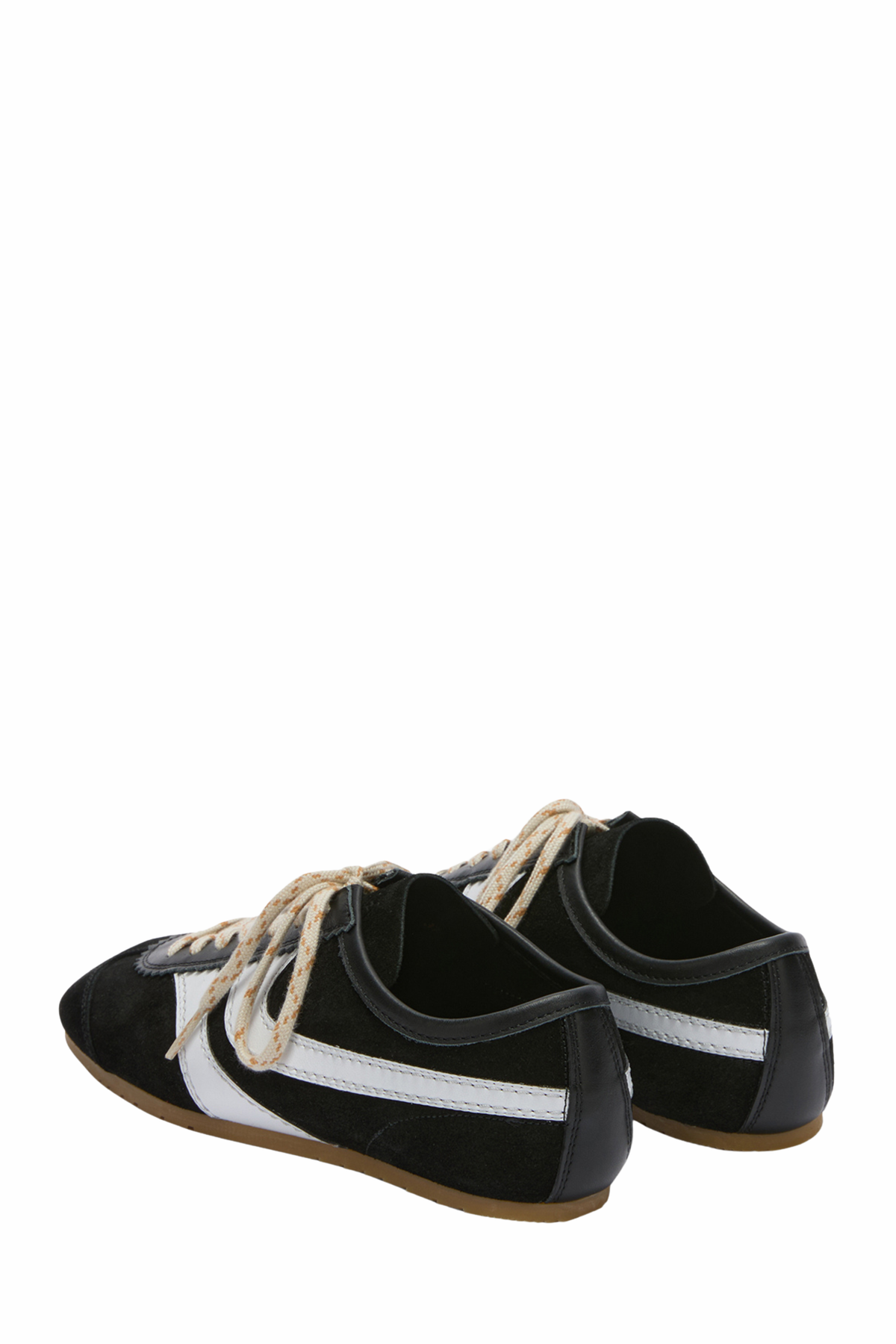 Suede Sneakers - Black/White