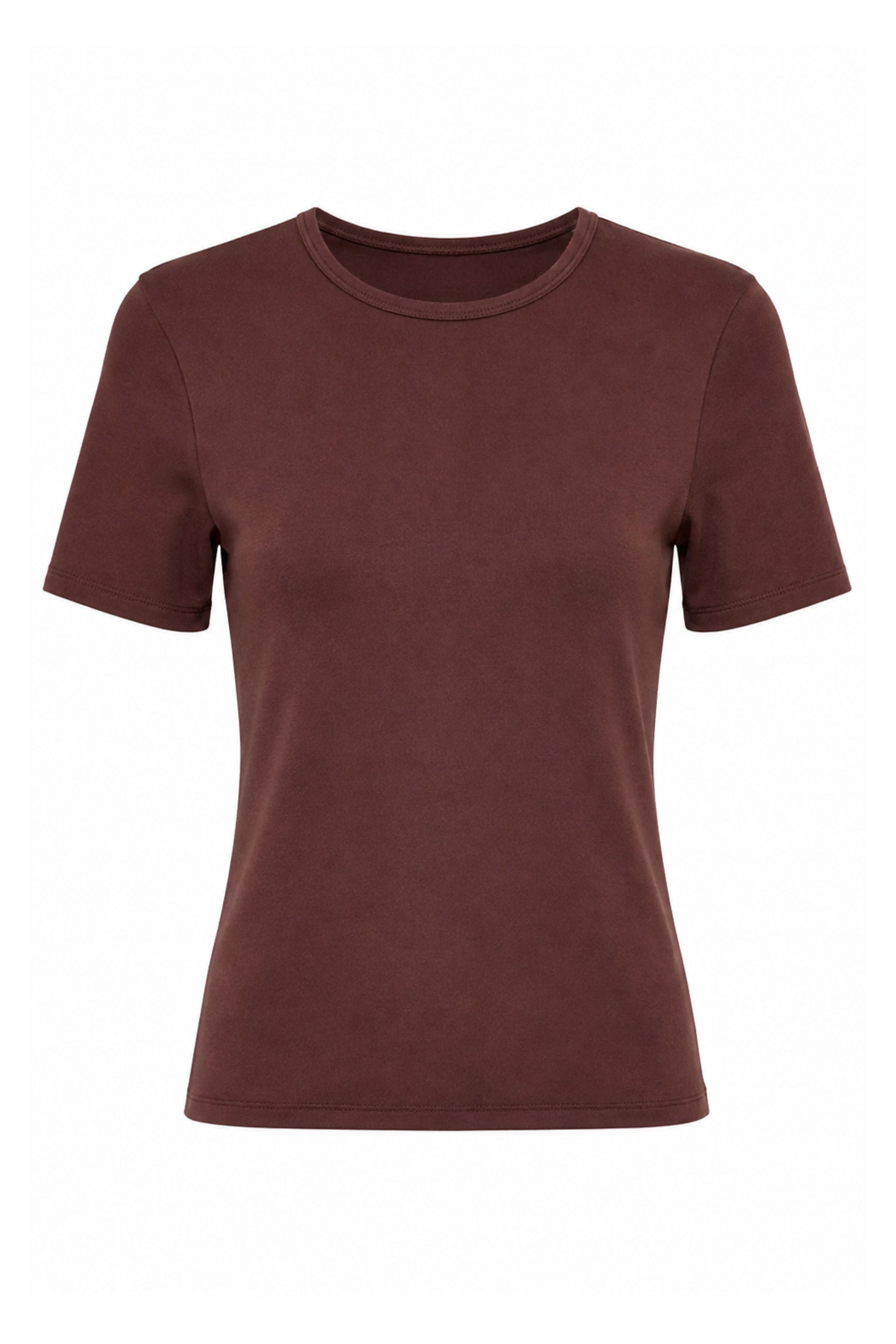 Feather Weight Viscose Neoprene Short Sleeve T - Bordeaux