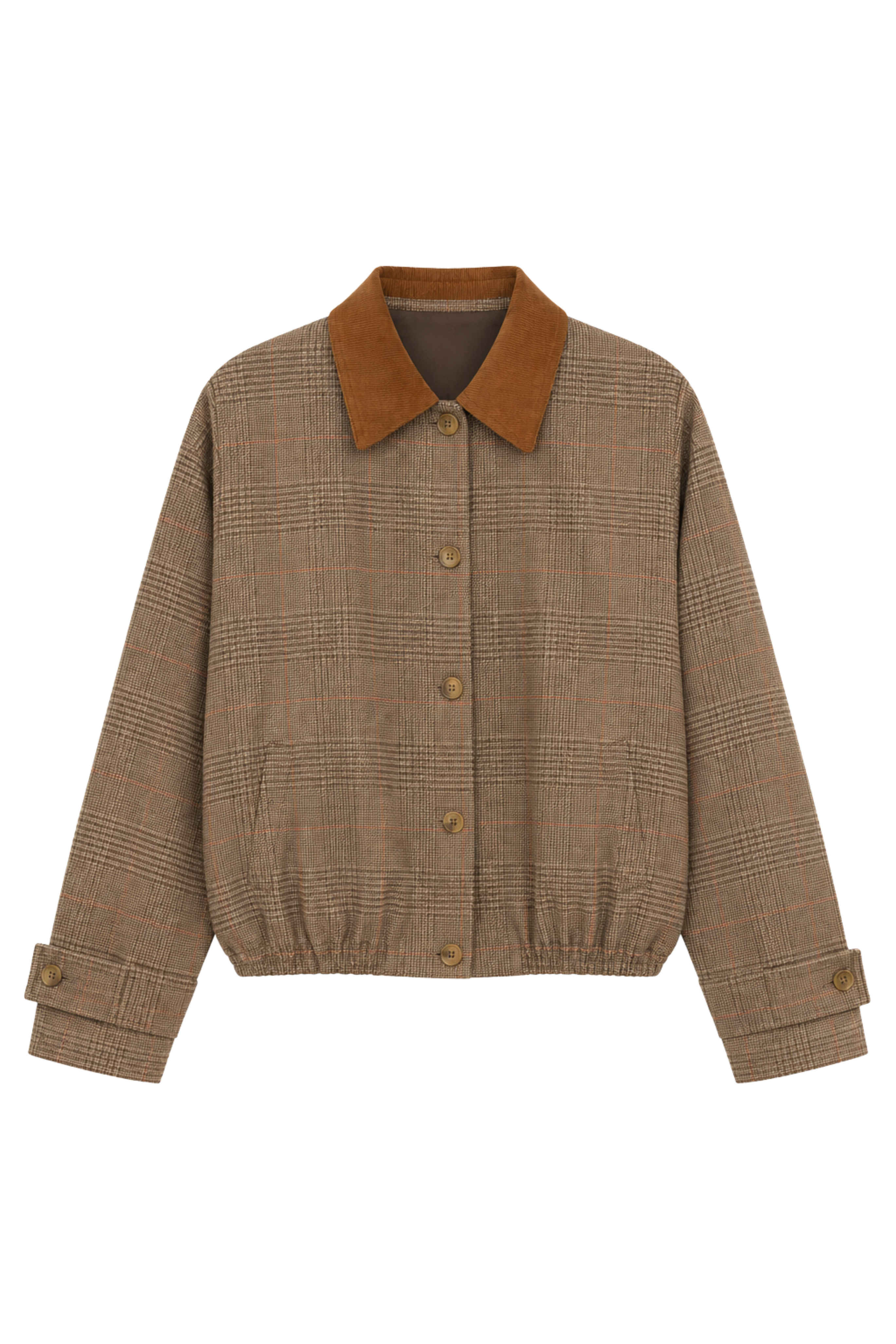 Suede collar blouson jacket