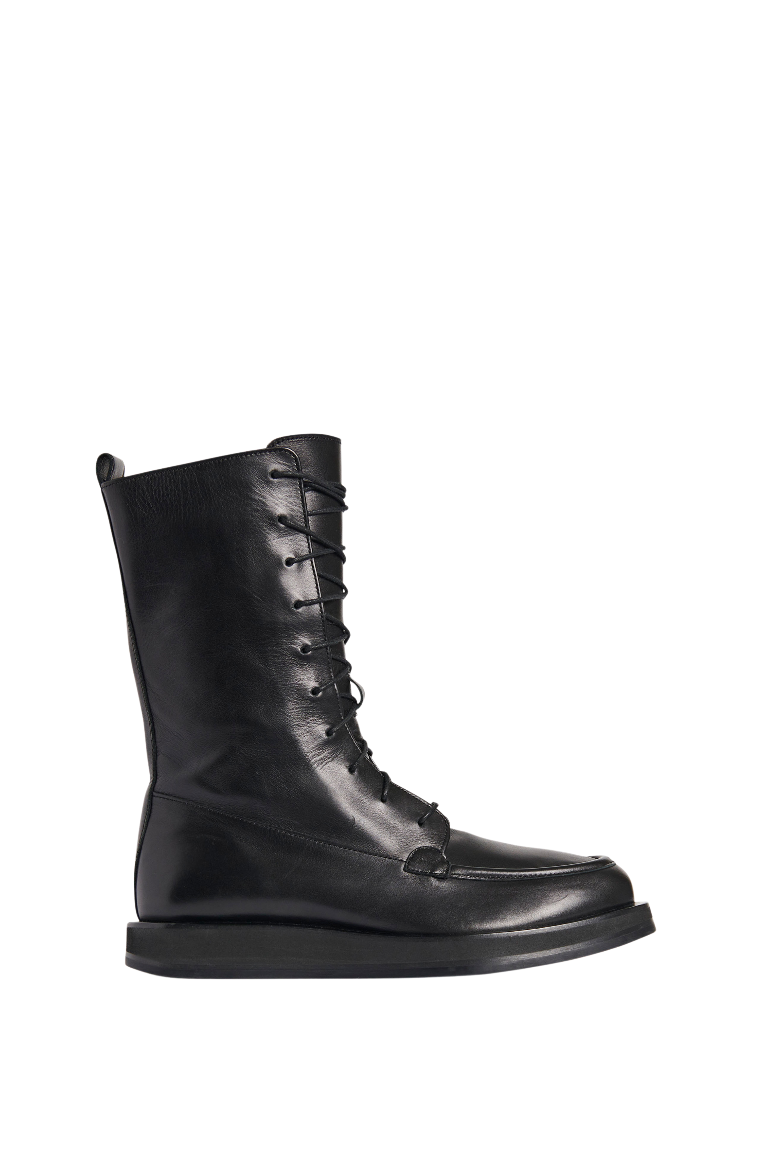 THE ROW Patty Leather Combat Boots