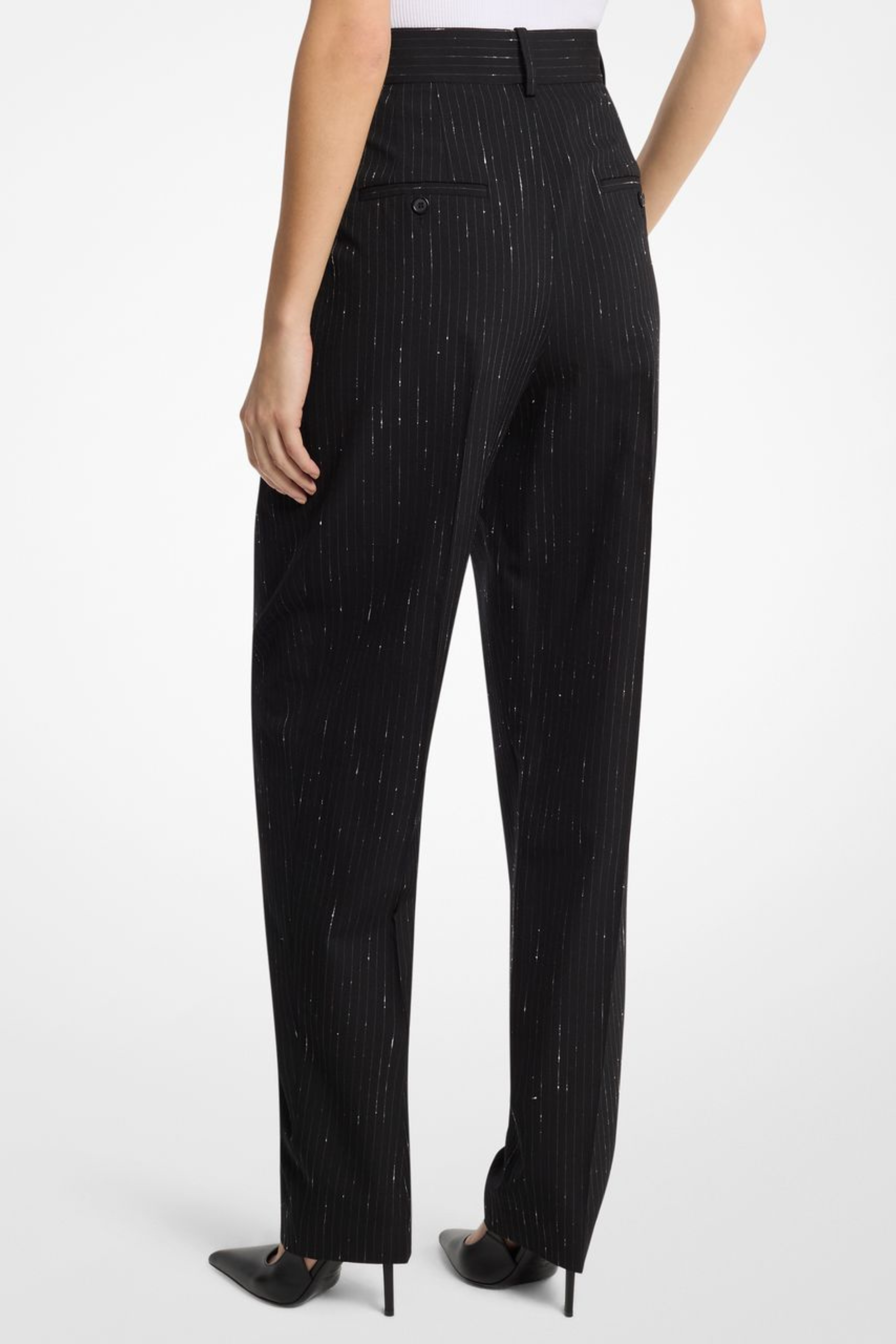 Dru Tapered Pleat Trouser - Black