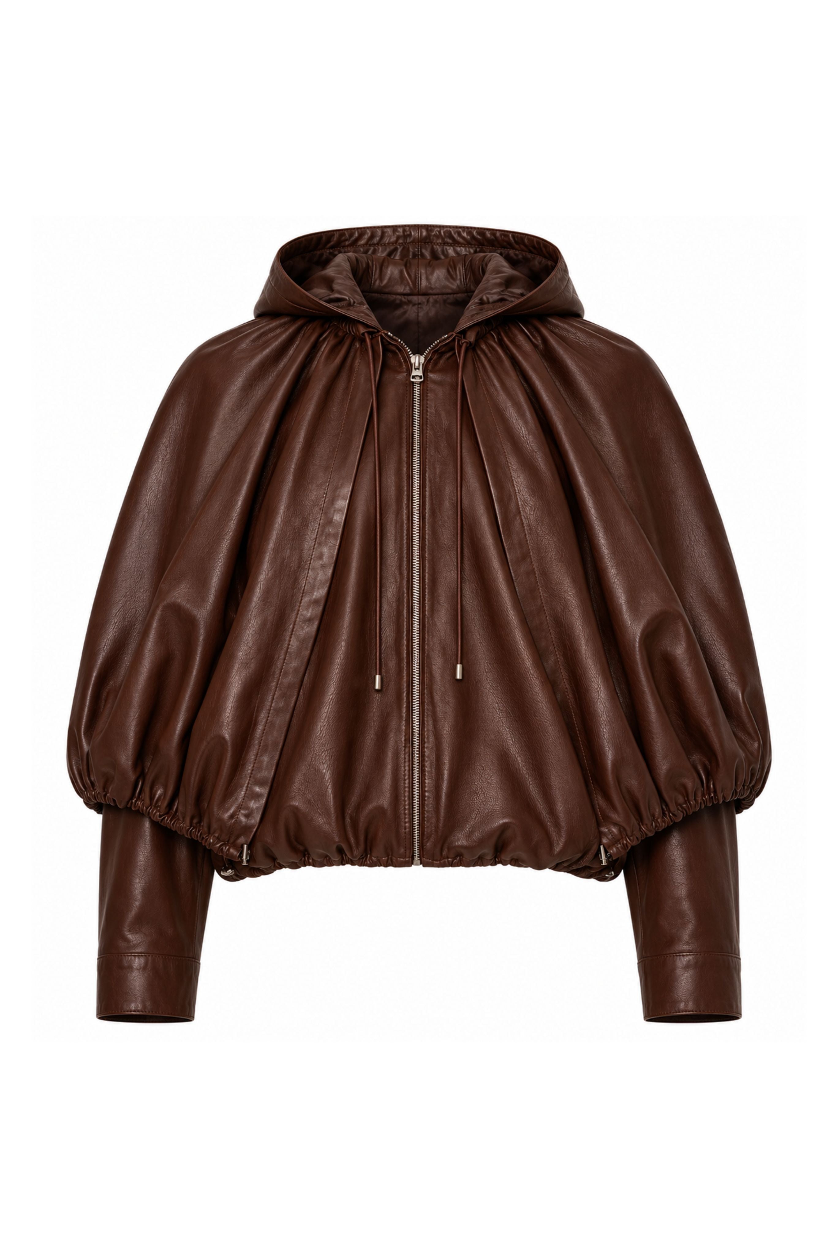 Thompson Leather Cape Jacket