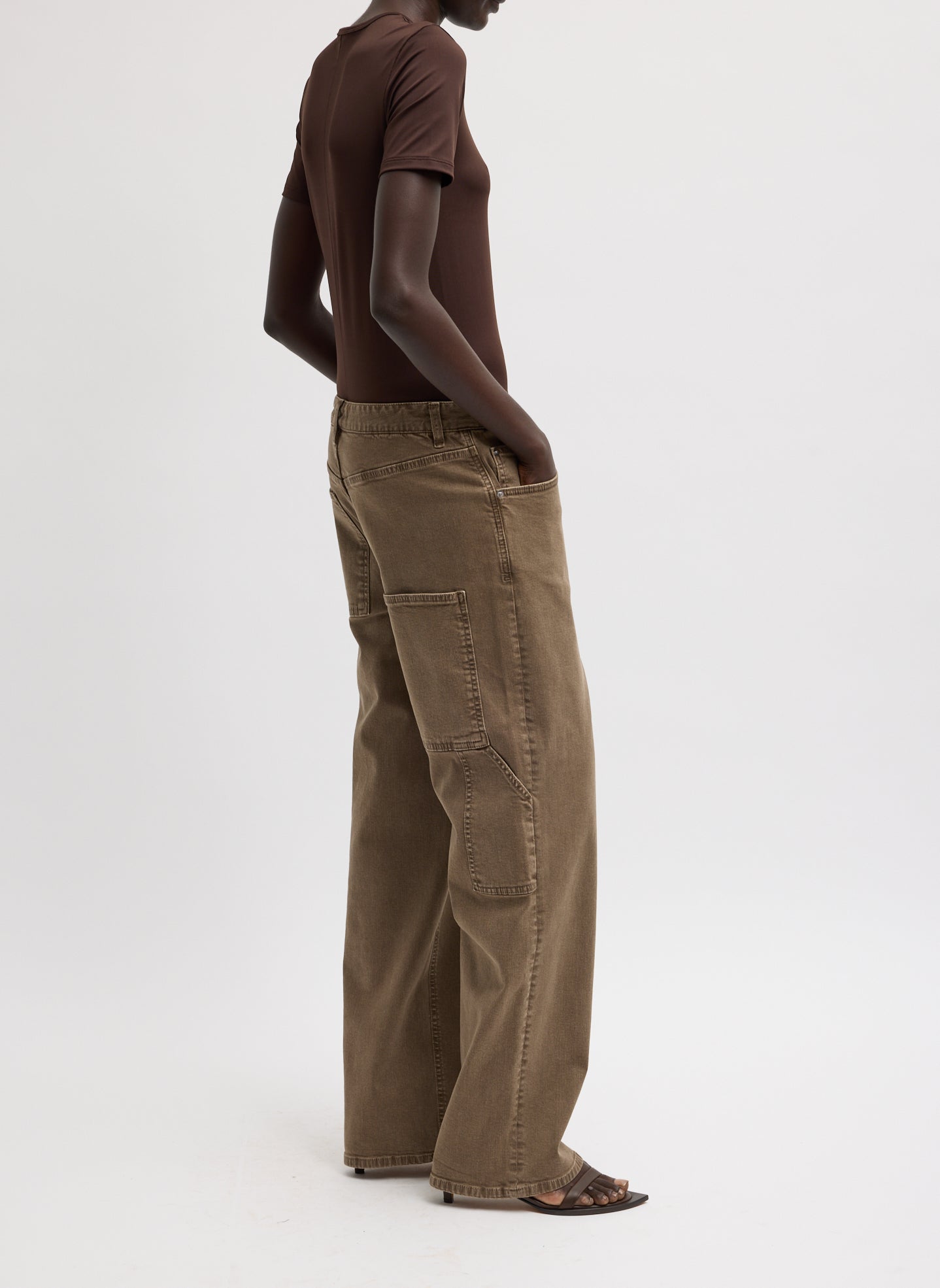 GARMENT WASH STRETCH TWILL SLOUCHY CARPENTER JEAN