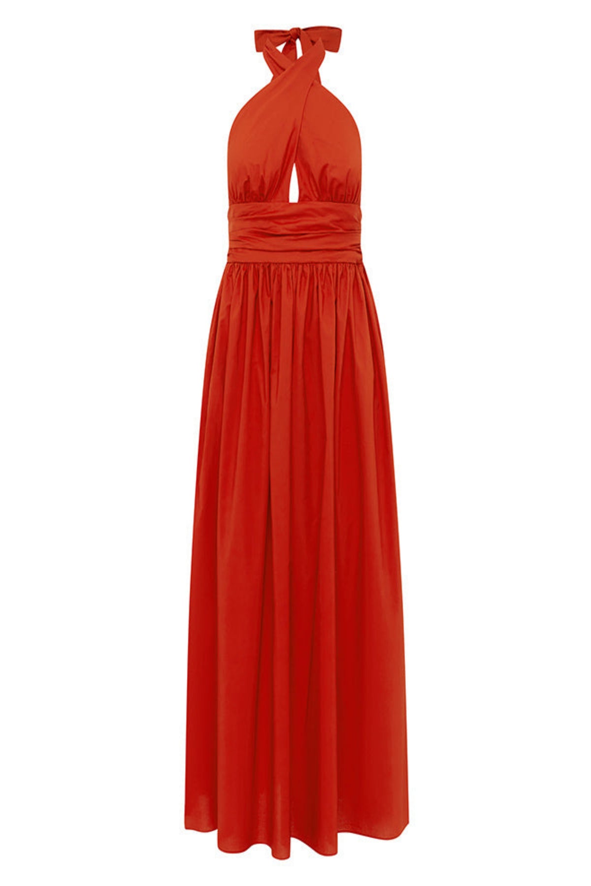 red keyhole halter dress Midi Scarves / Ponchos