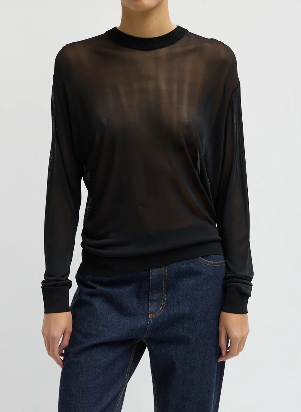 Slinky Viscose Perfect Mens Pullover - Black