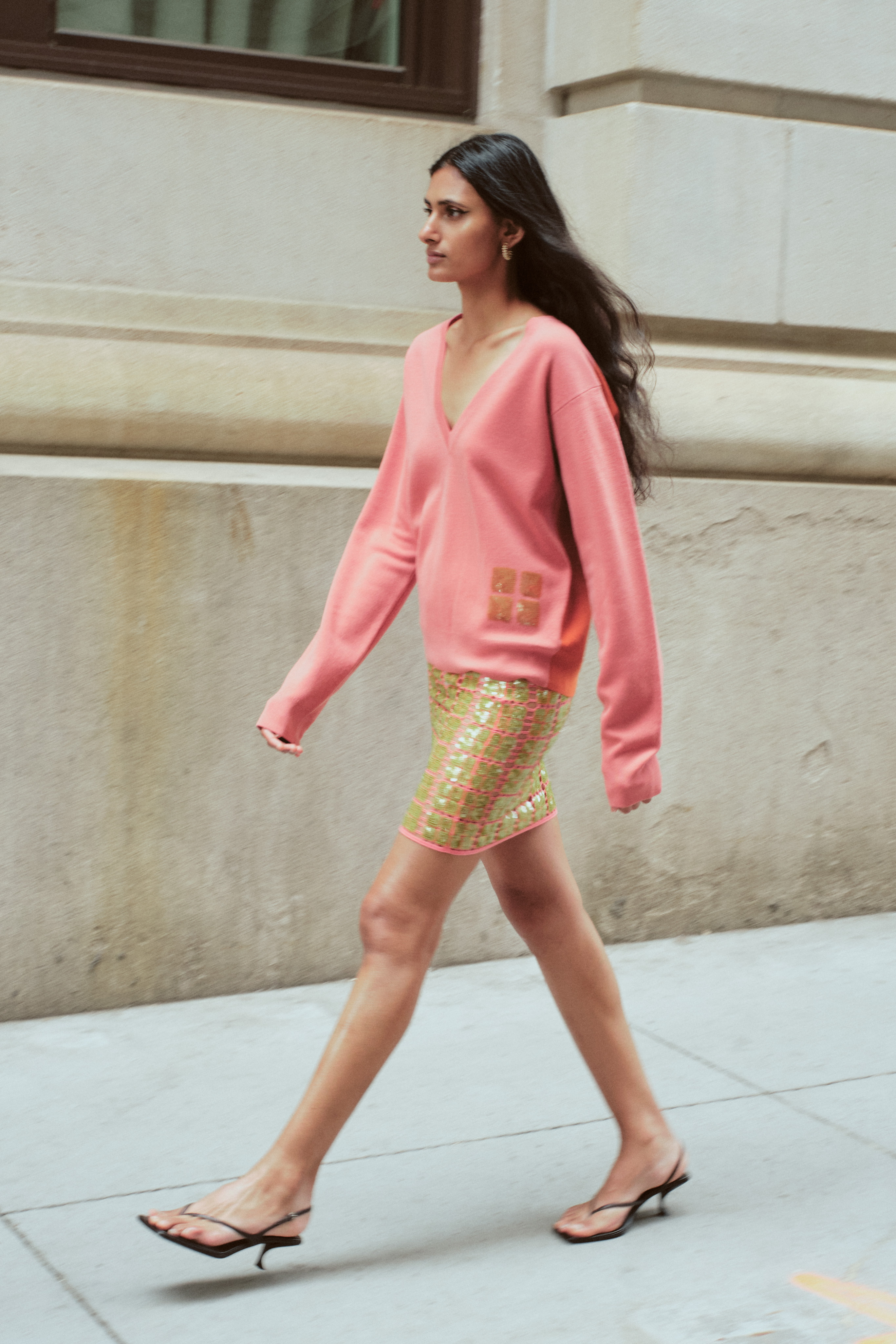 ZANKOV Sofia Sequin Mini Skirt