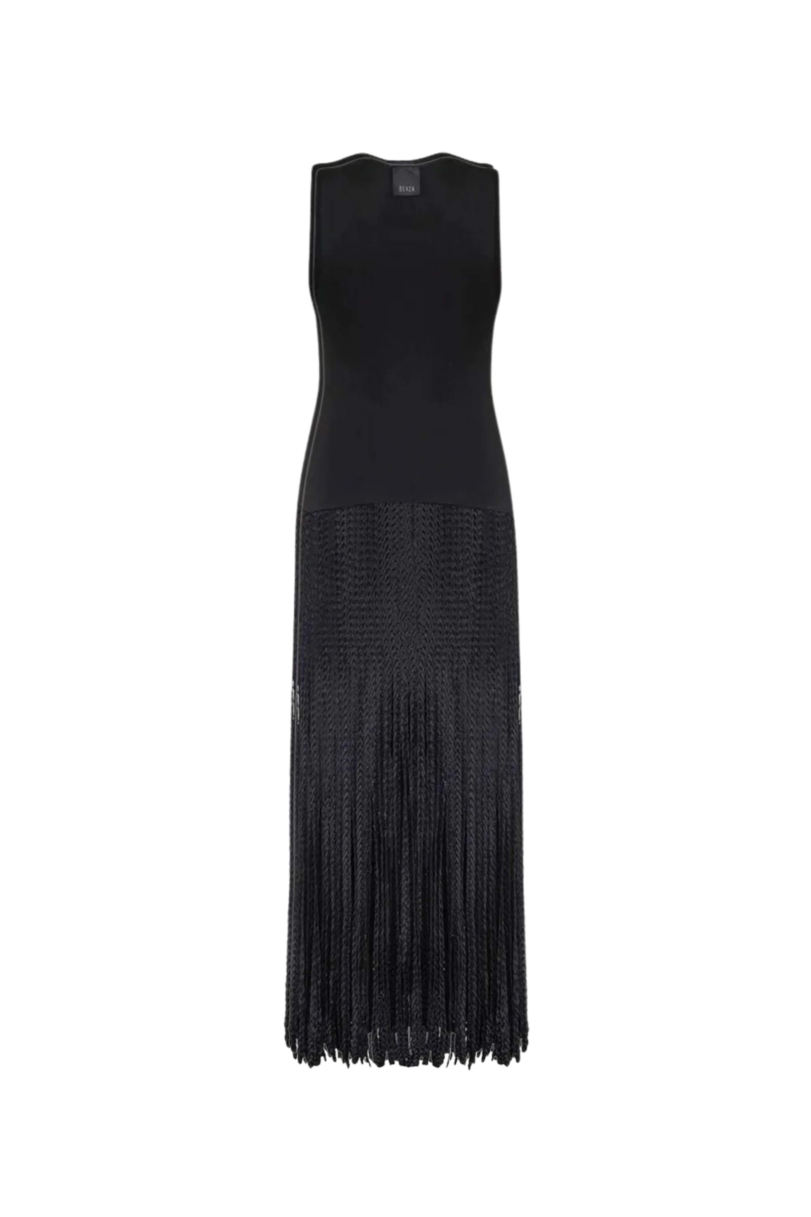 BEVZA Dress with Braid Fringe