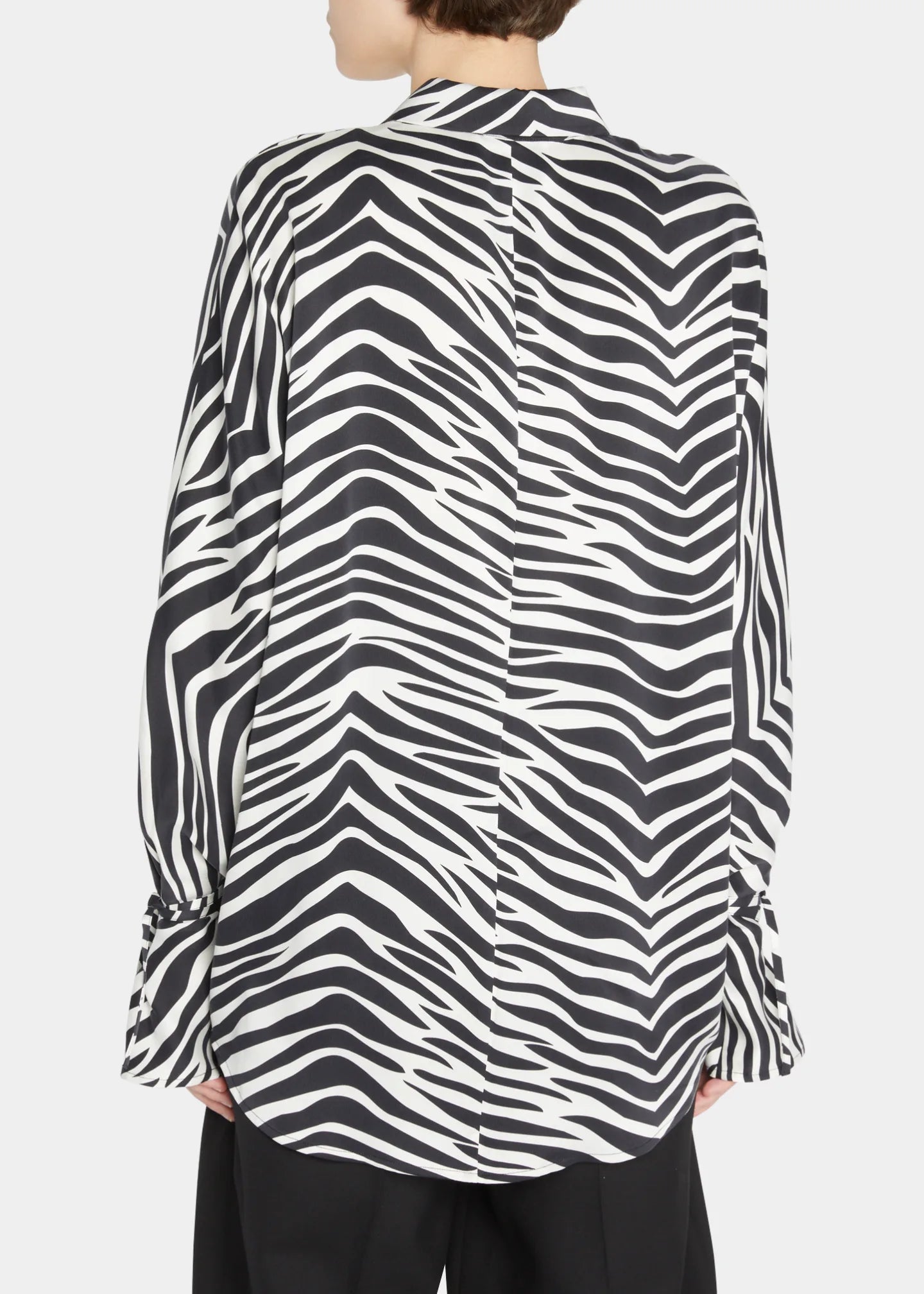 TOVE Stevie Zebra Print Silk Shirt