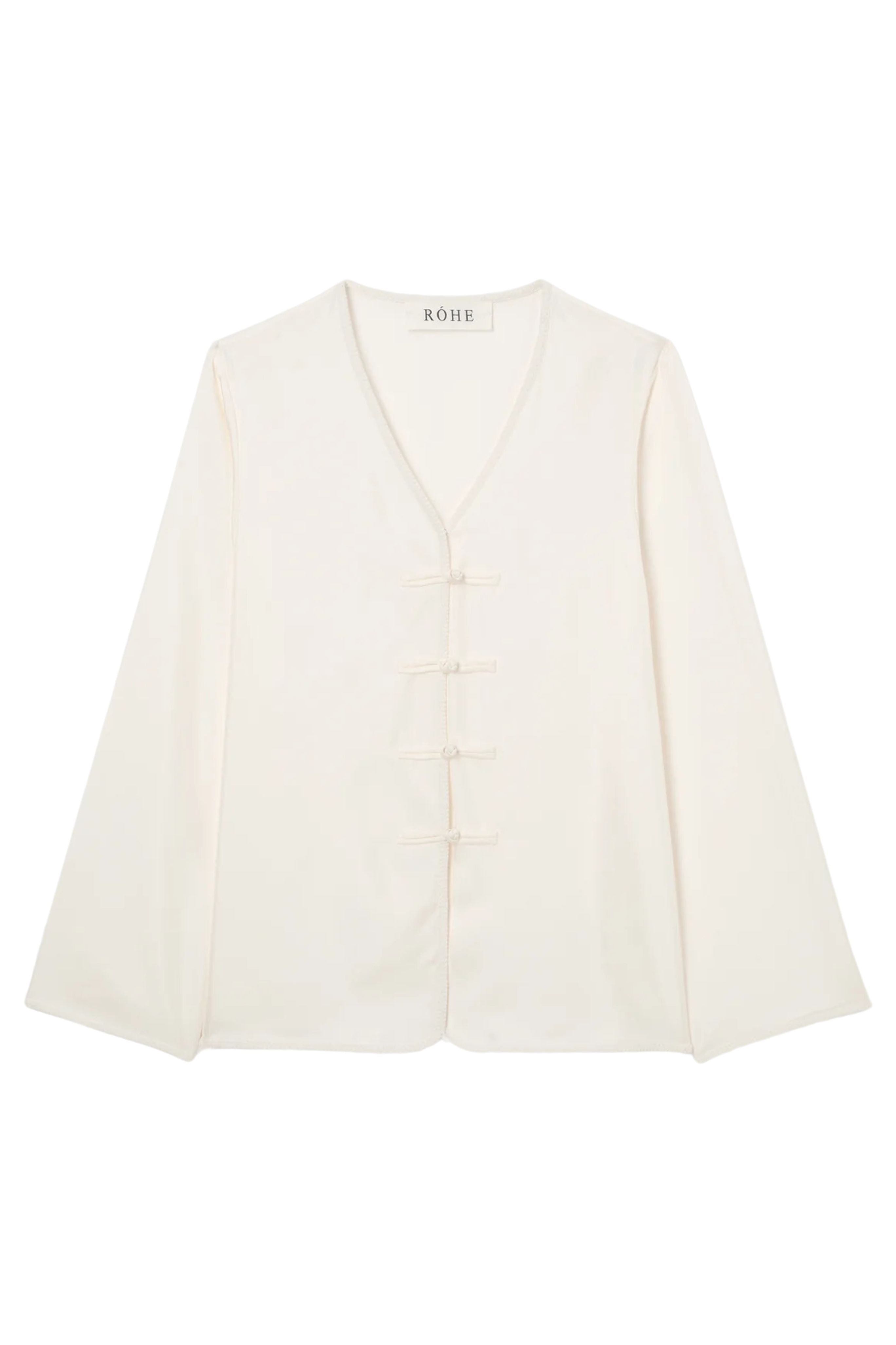 Mandarin Closure Silk Top