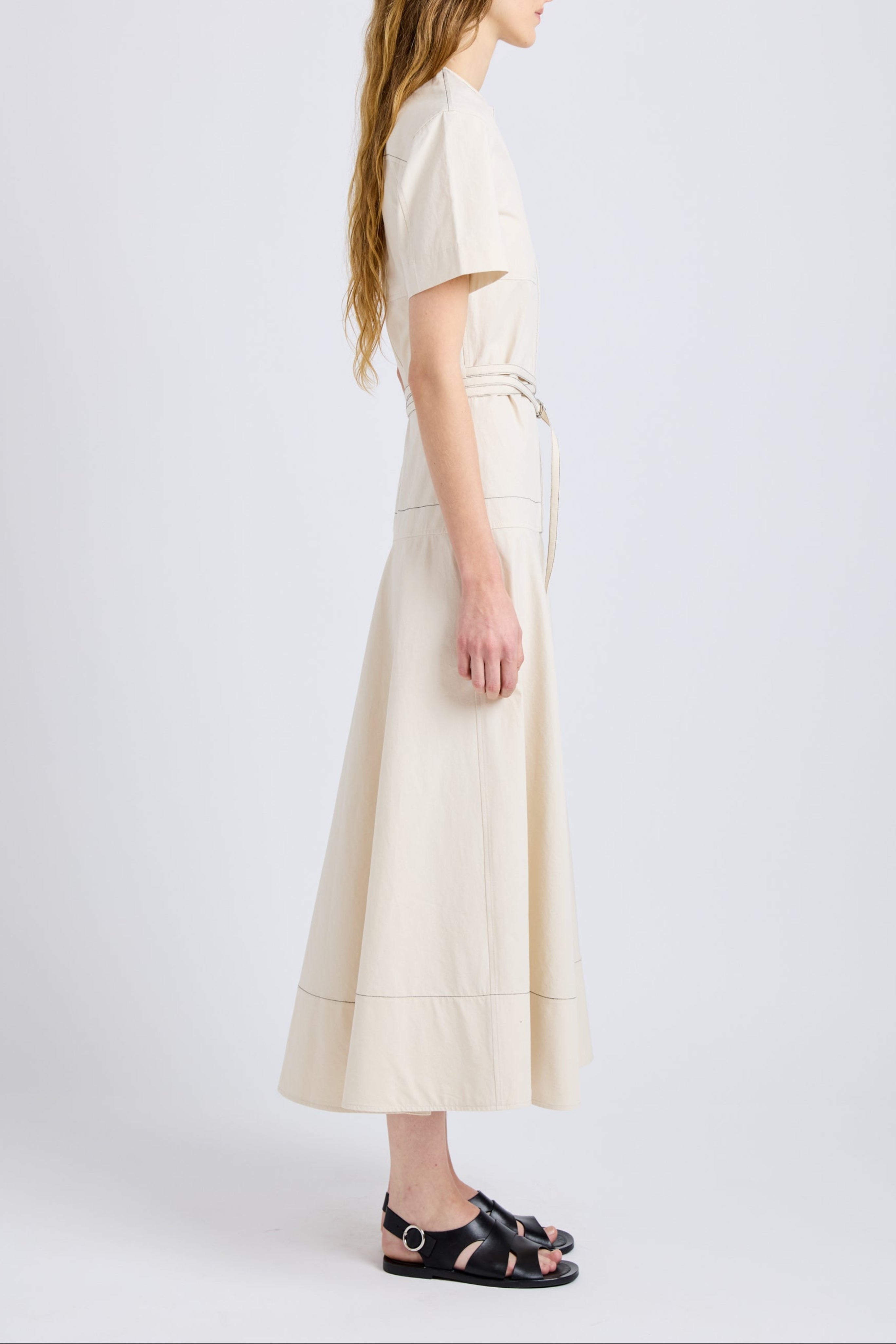 Elizabeth Dress in Solid Cotton Linen