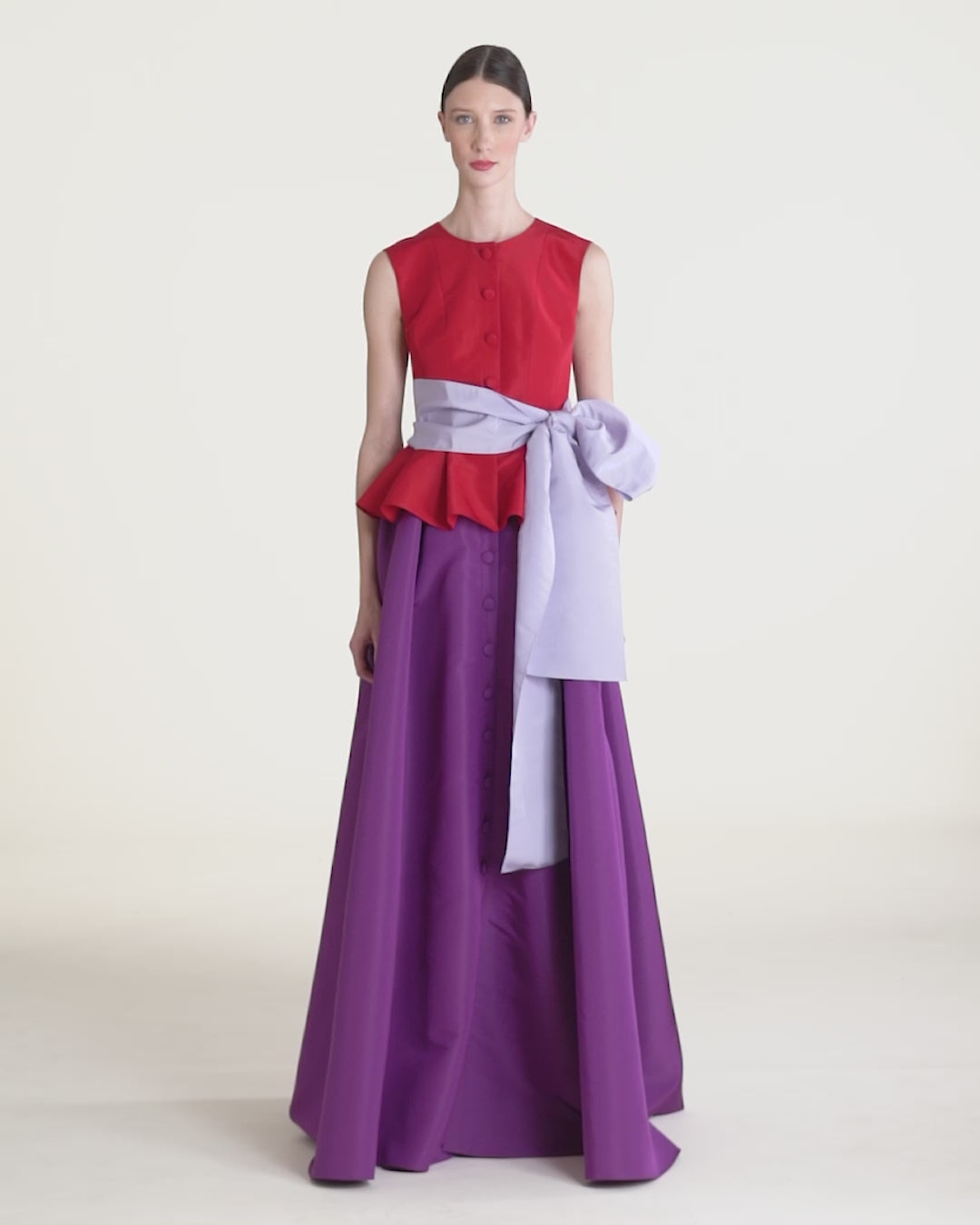 CAROLINA HERRERA Peplum Gown with Sash