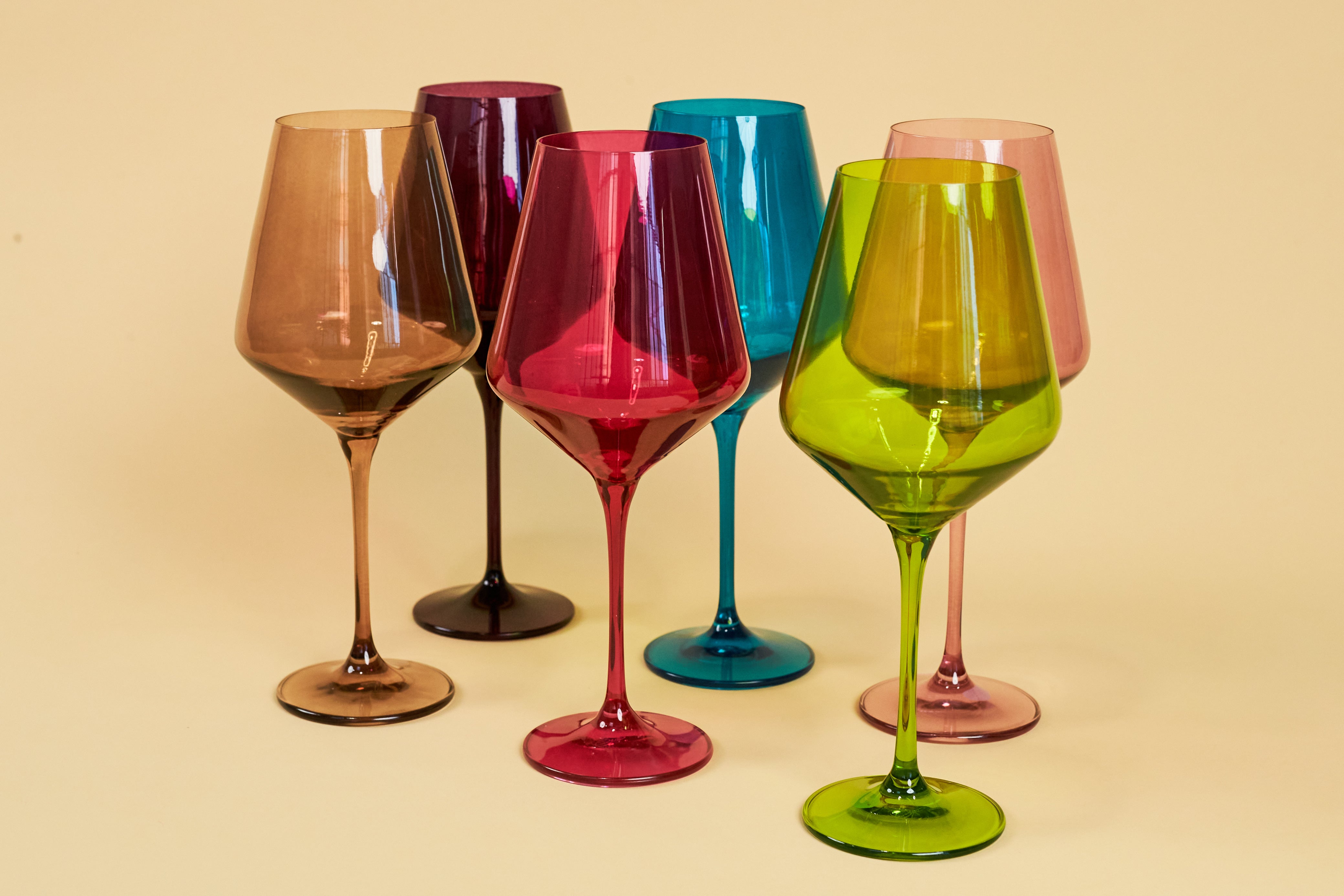 ESTELLE COLORED GLASS Exclusive Multi Stemware Set