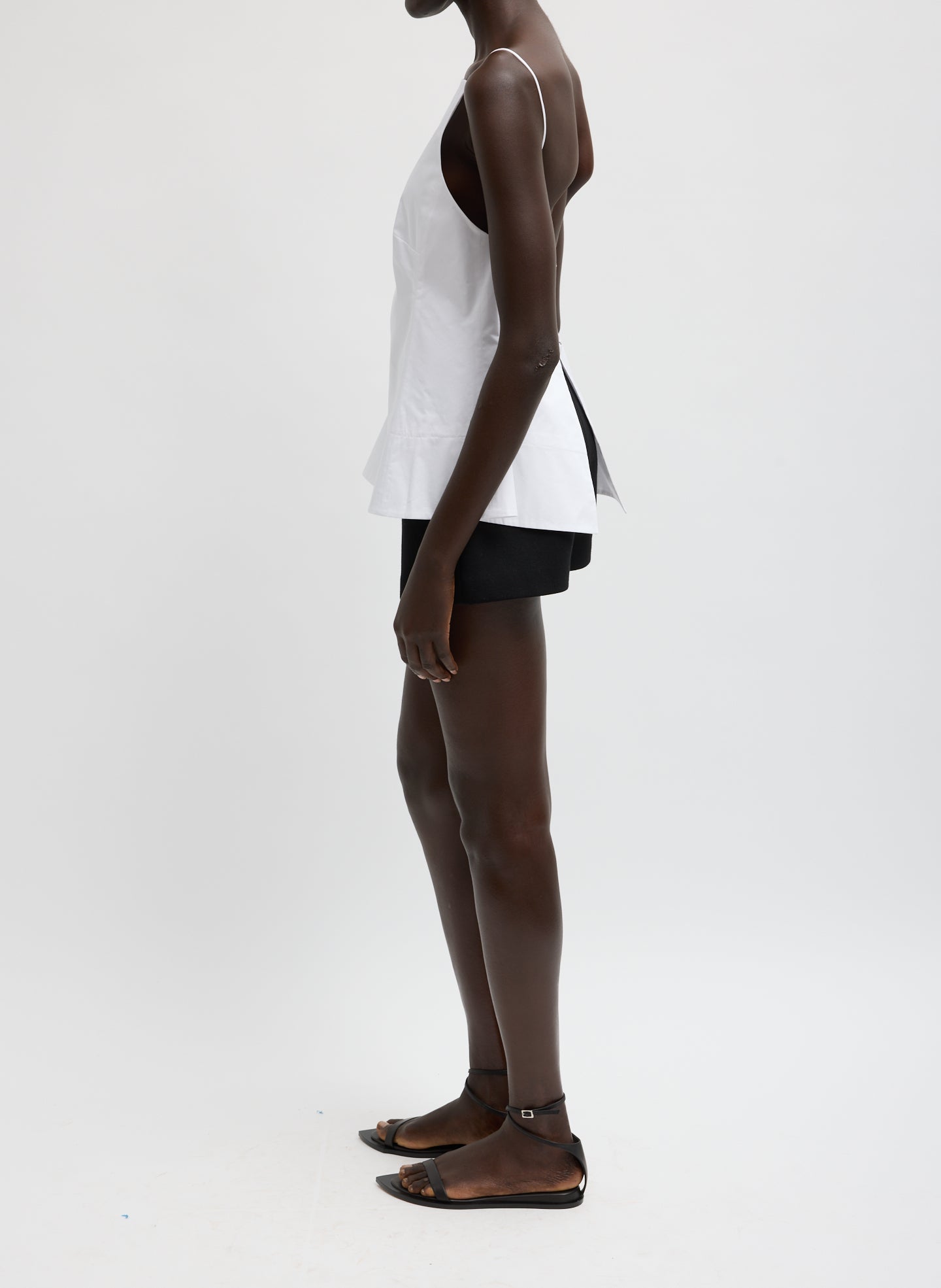 ECO POPLIN STRAPPY OPEN BACK TOP