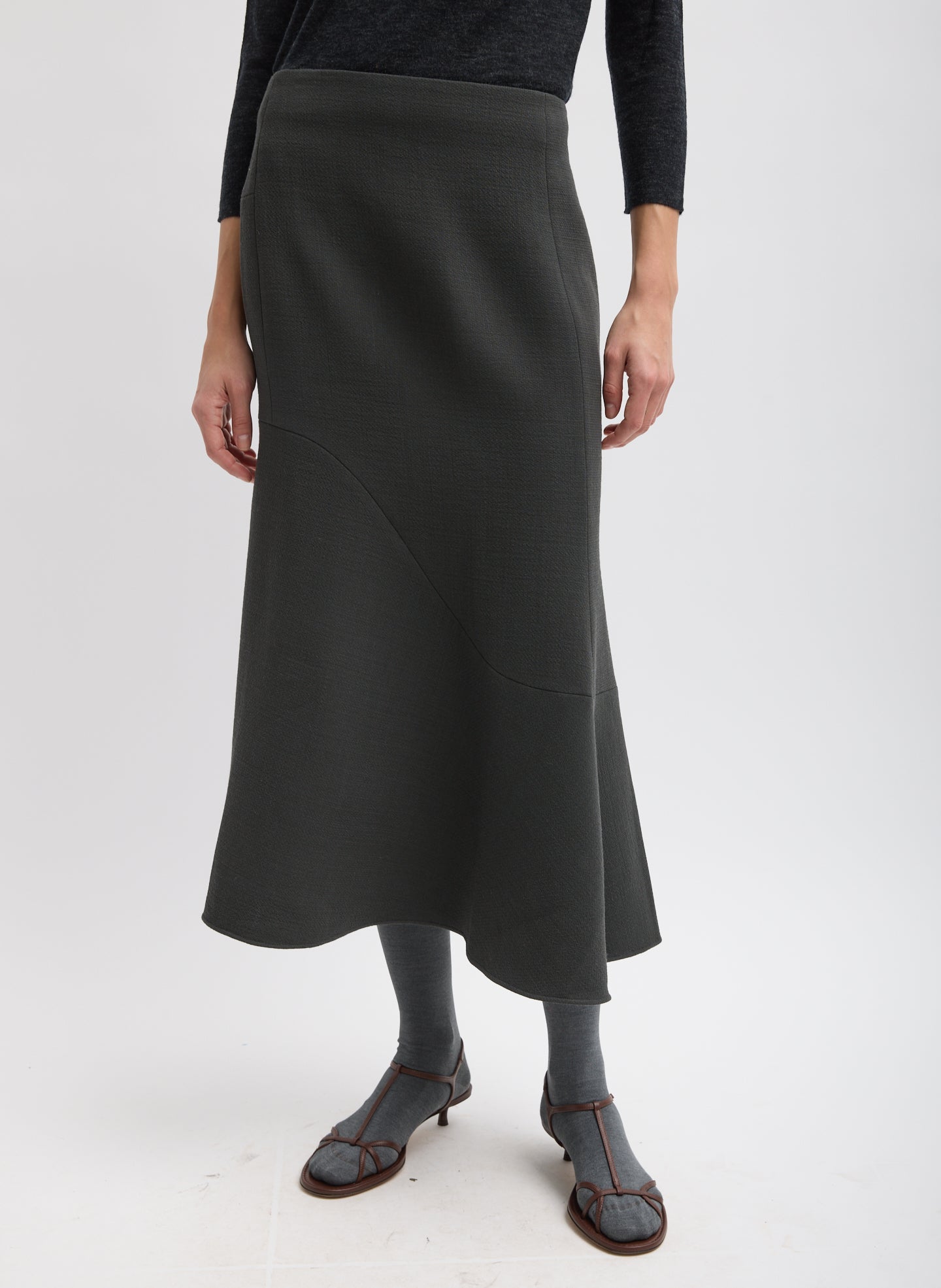 WOOL CREPE MARTE FLUID SKIRT