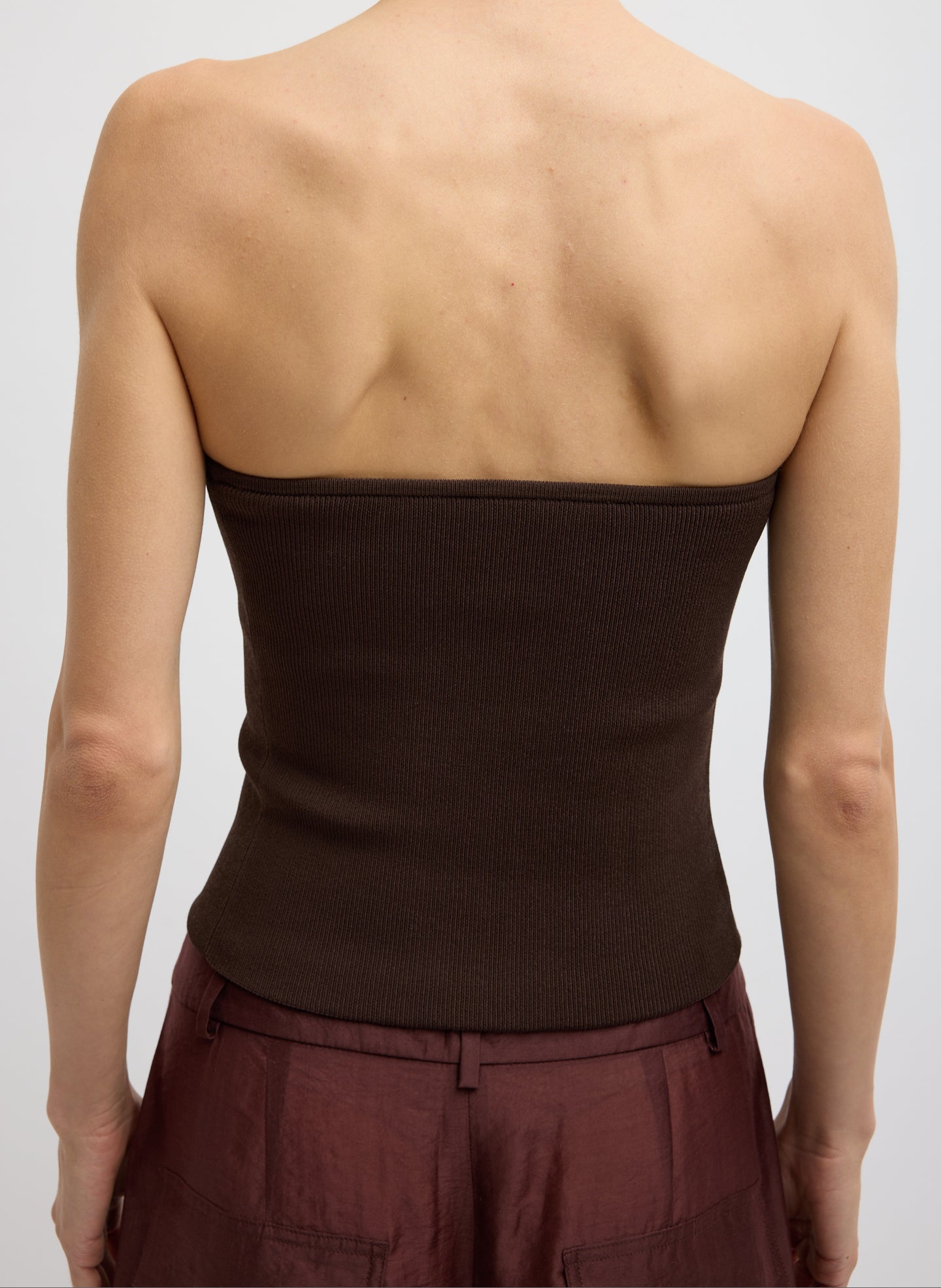 RIBBED SWEATER TUBE TOP