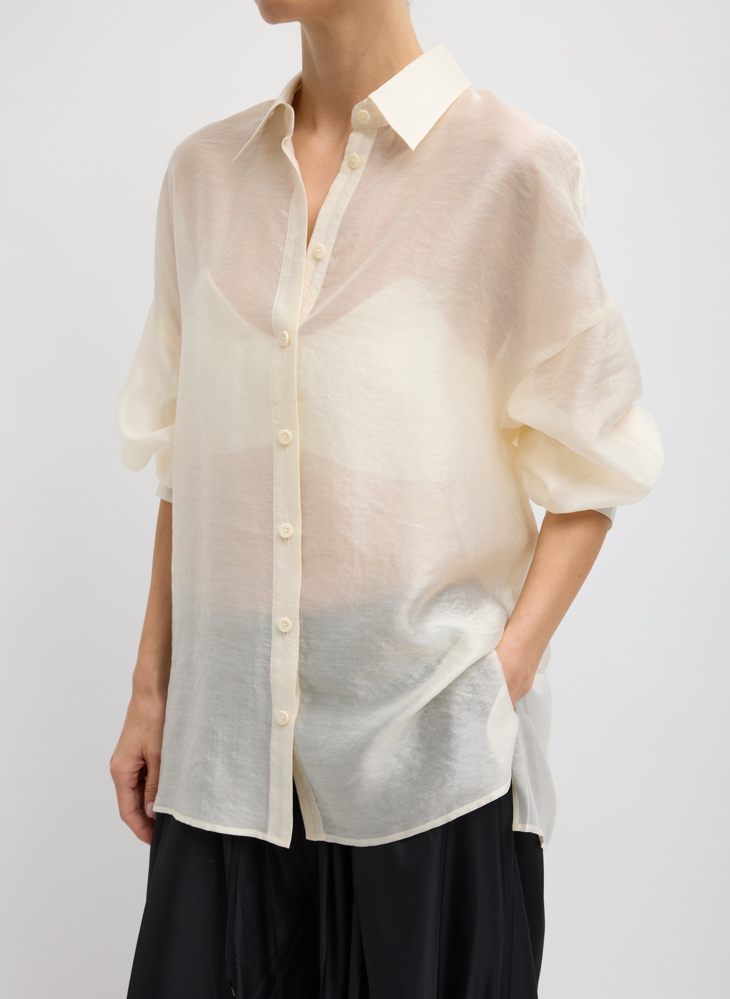 Summer Voile Oversized Shirt by Tibi | McMullen
