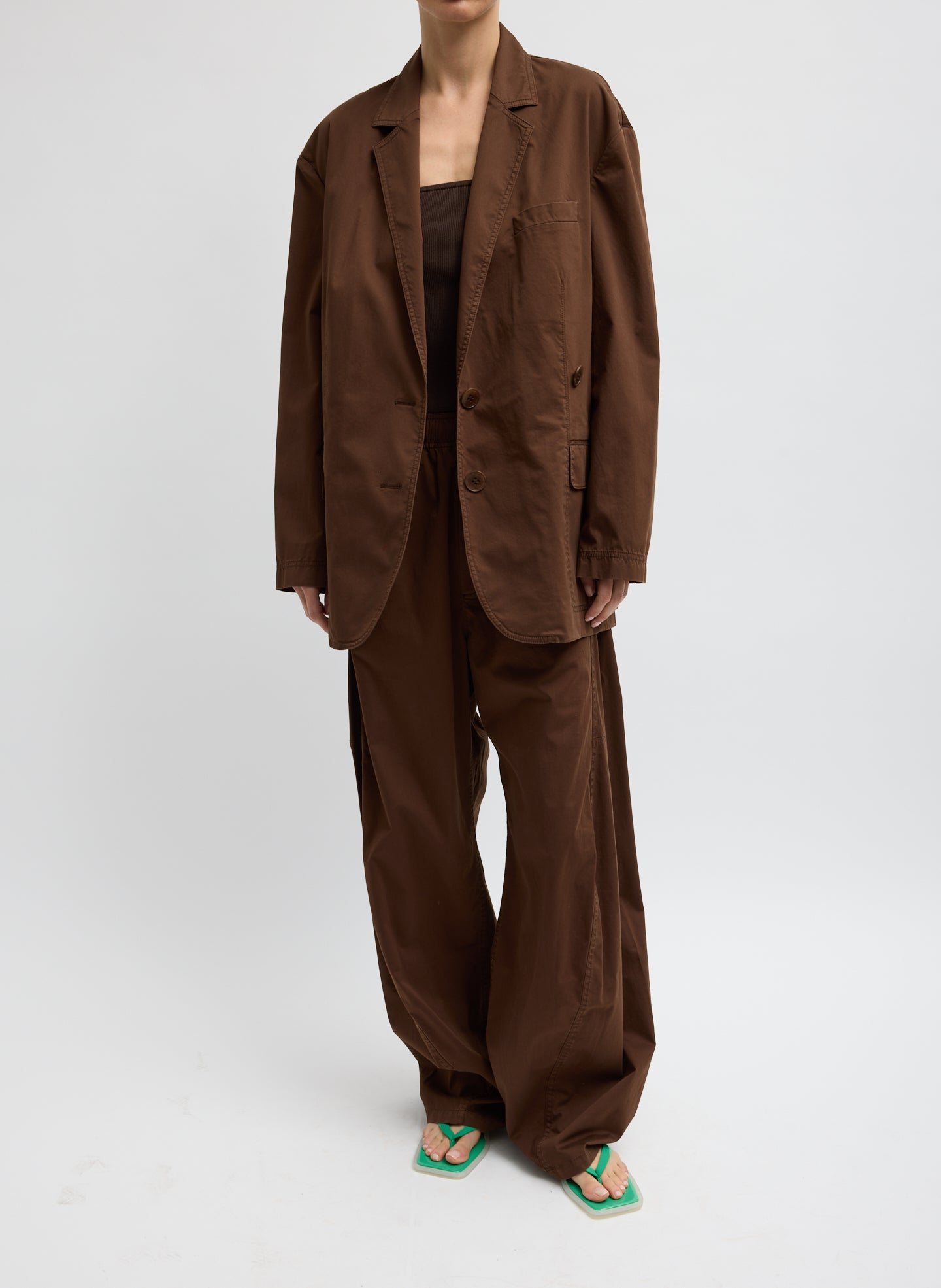 GARMENT DYED SILK COTTON LIAM BLAZER