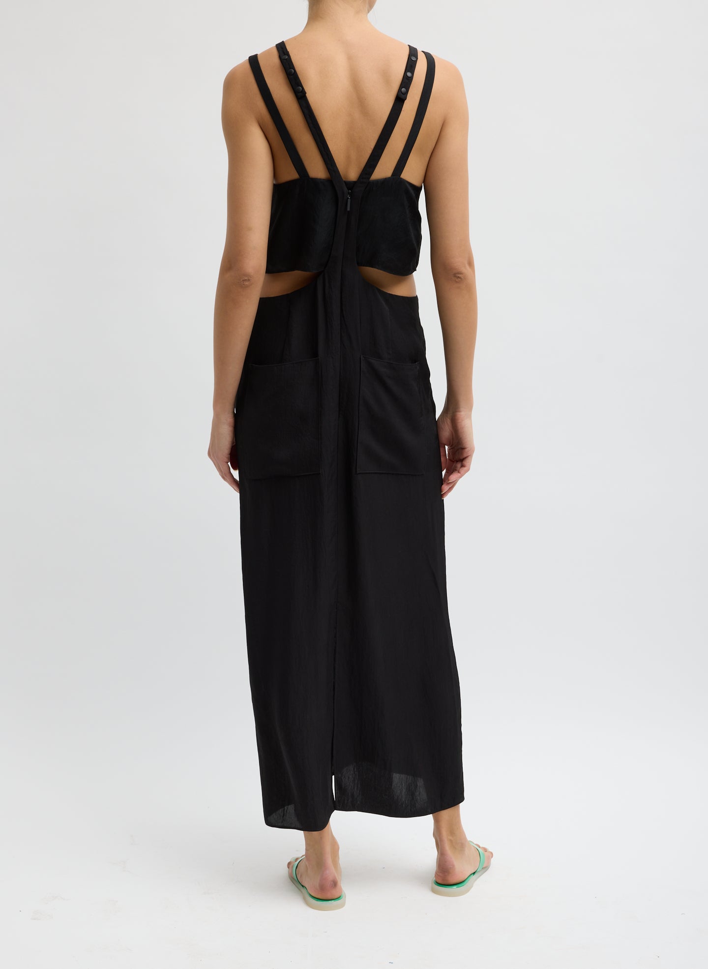 SUMMER ACETATE CRINKLE OVERALL SKIRT