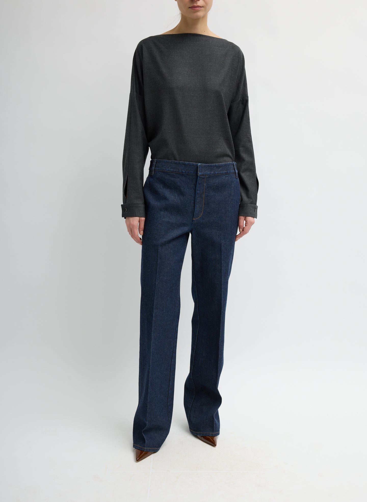 INDIGO DENIM PAT TROUSER JEAN
