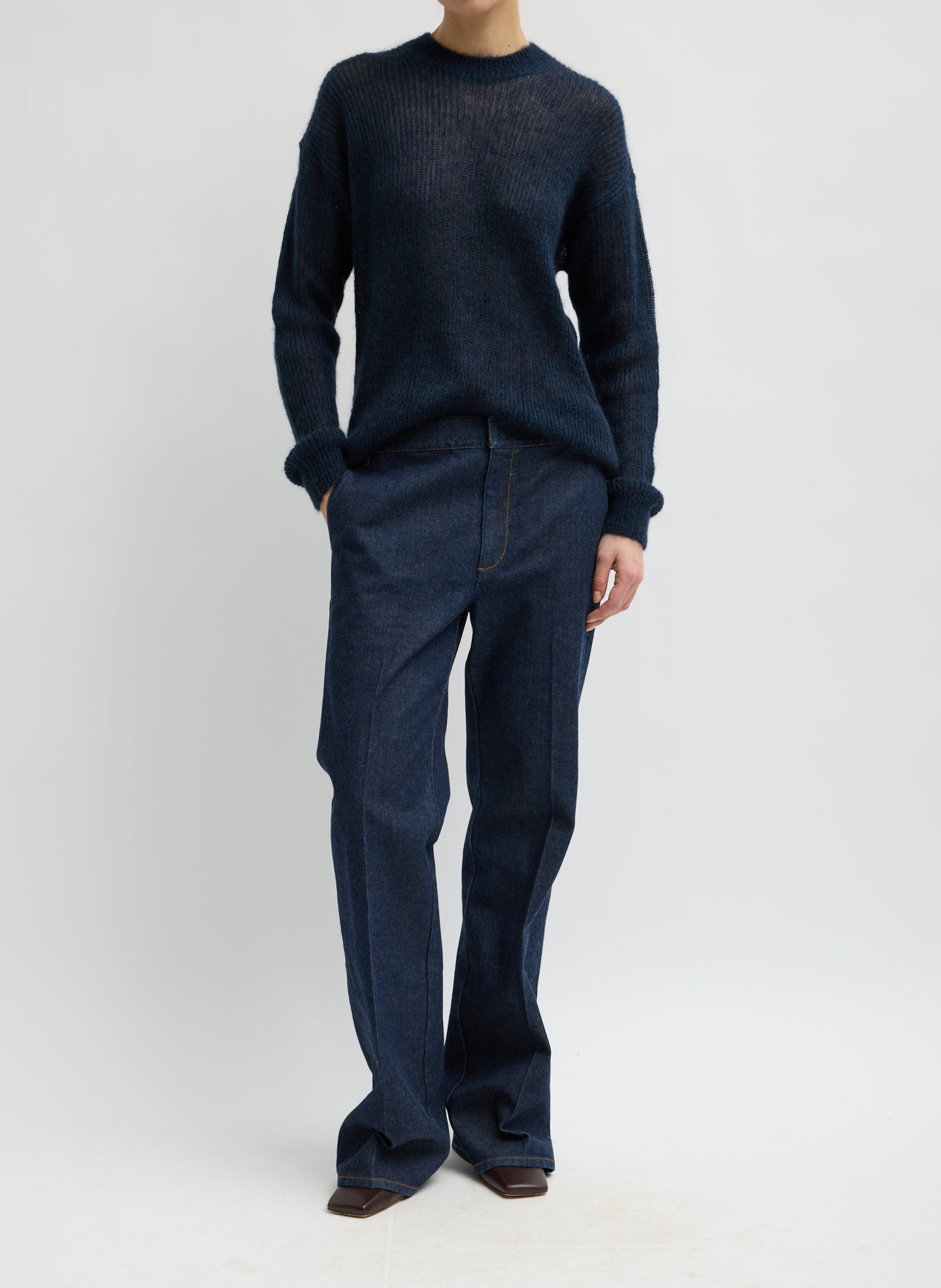 INDIGO DENIM PAT TROUSER JEAN