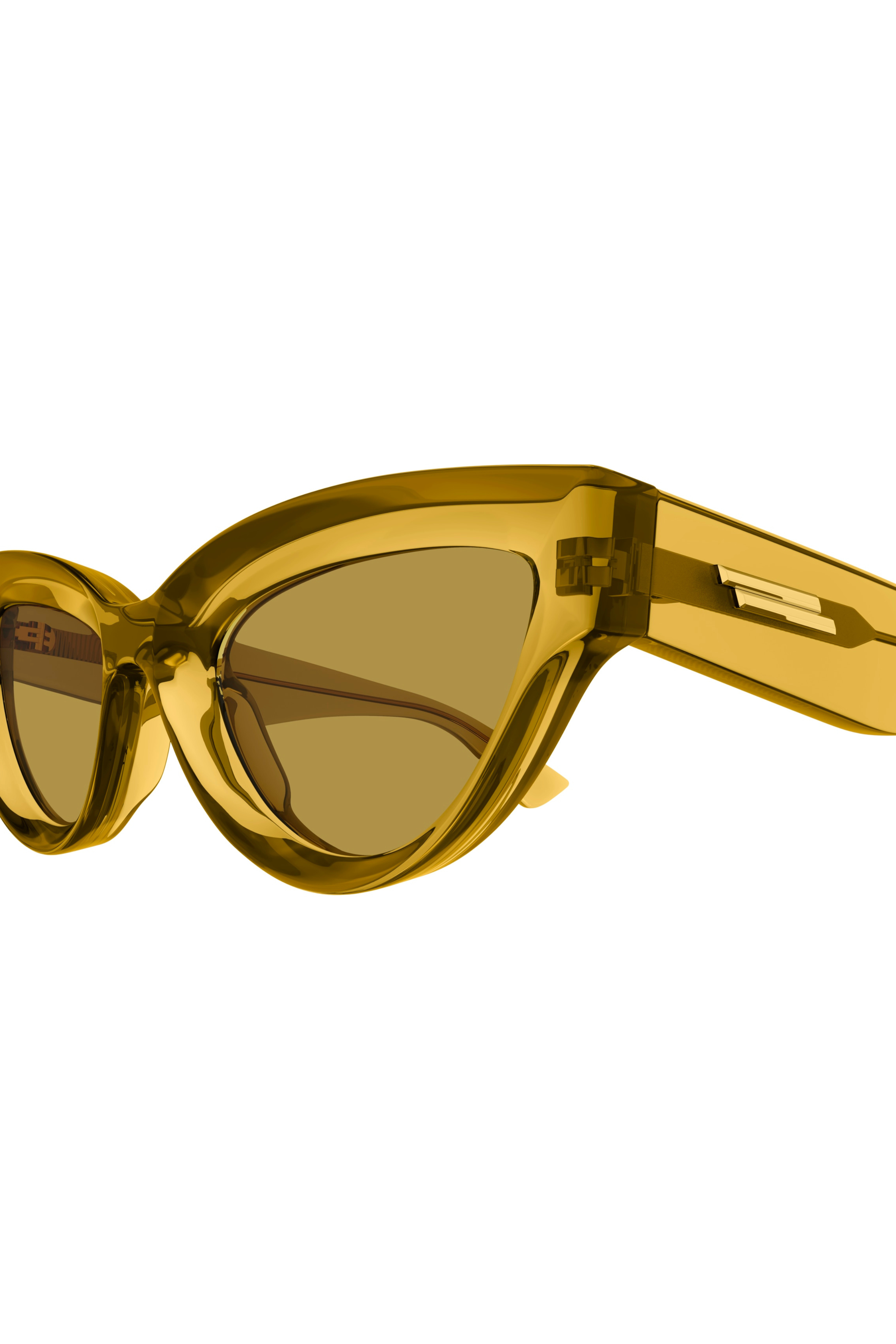 Yellow Dropped Lens Cat Eye Sunglasses