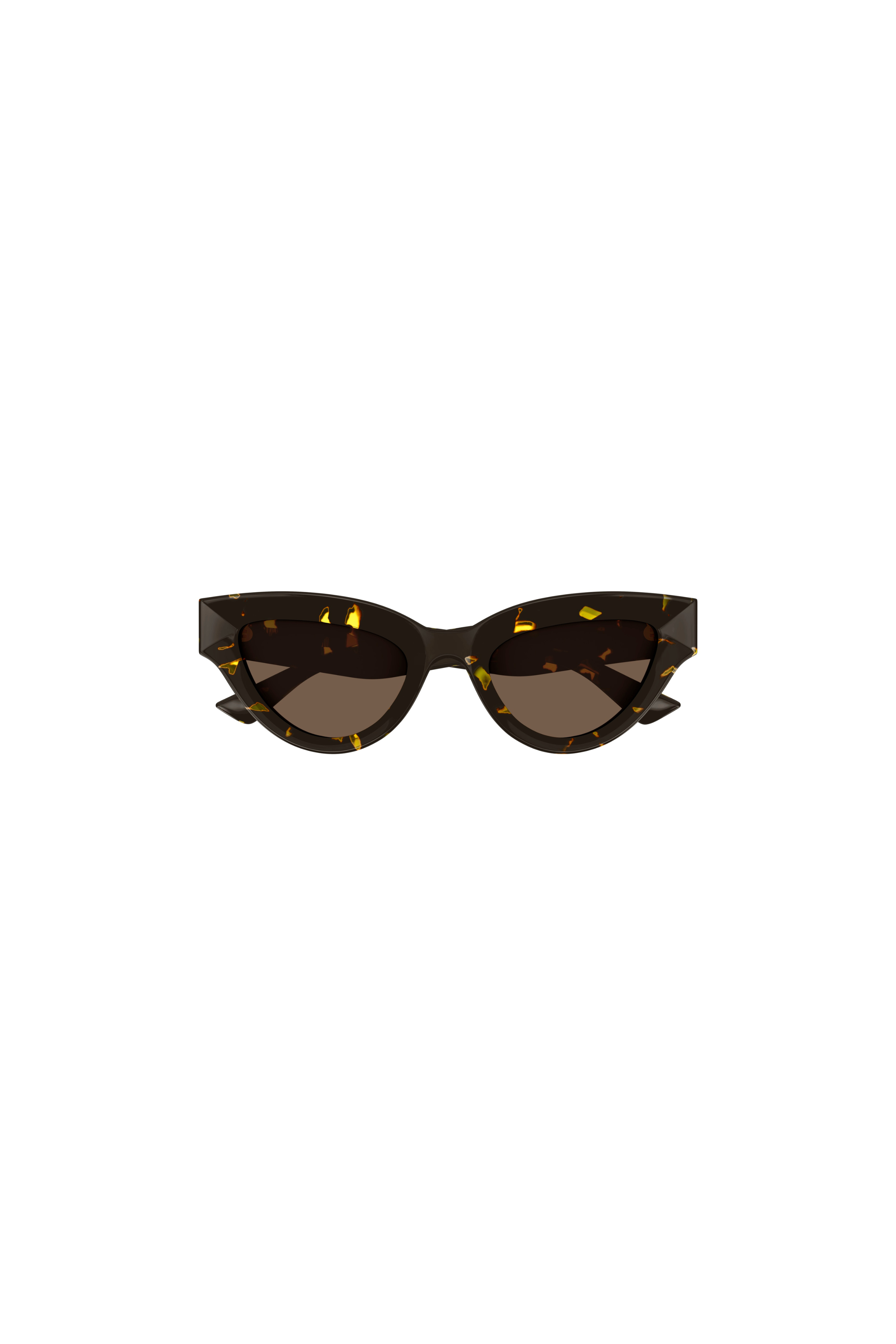 BOTTEGA VENETA Tortoise Squared Cat Eye Sunglasses