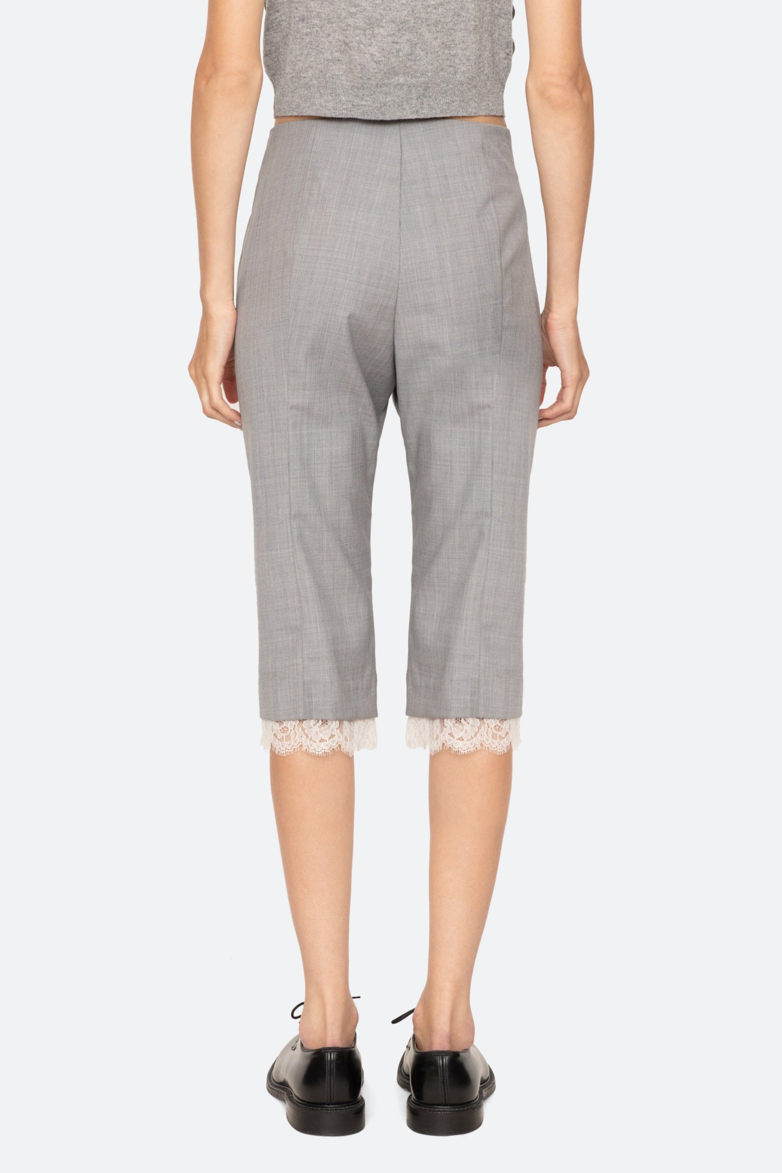 SEA NEW YORK Fiora Tropical Wool Capri Pants - Designer Capri Pants
