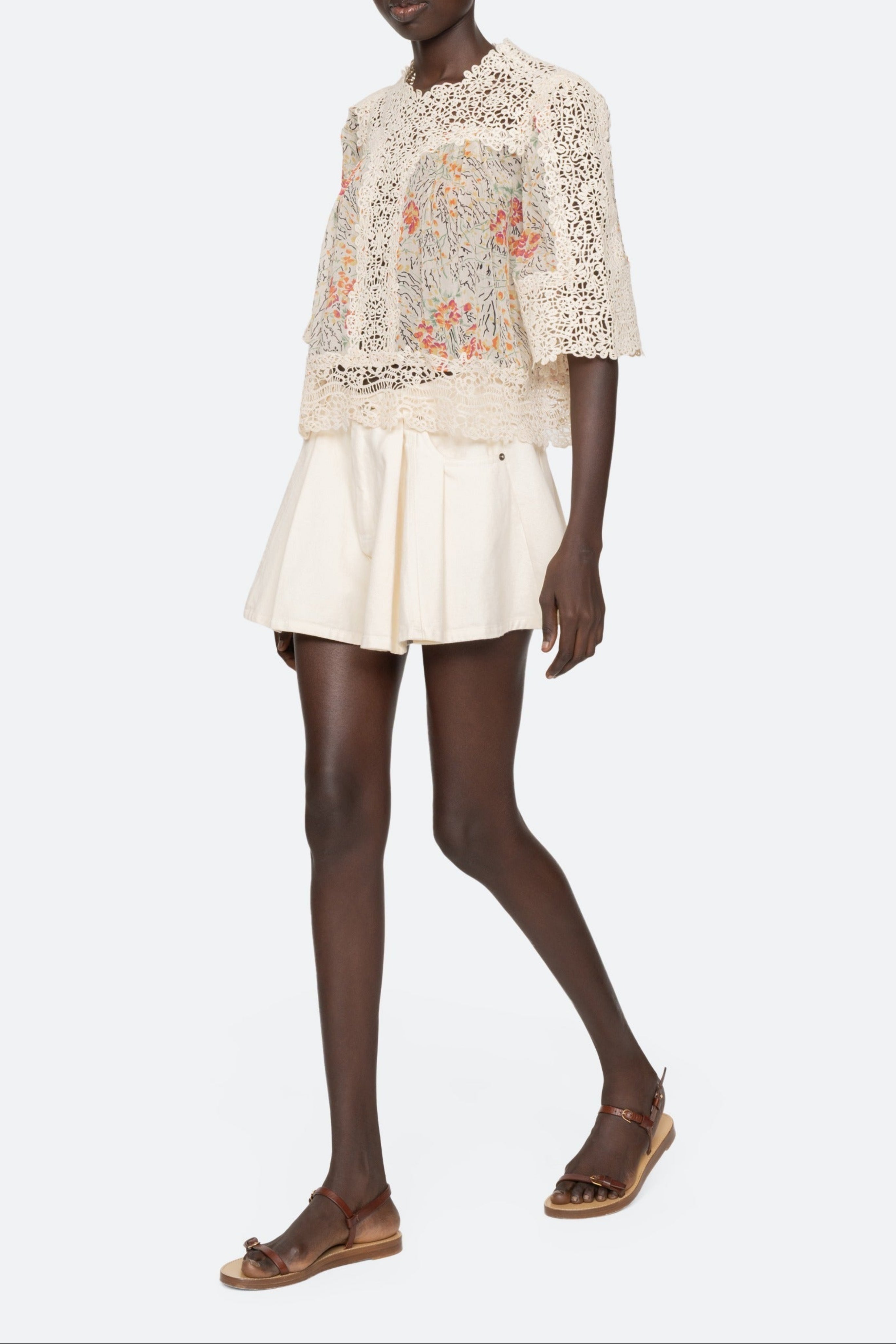 LUISA PRINT S/SLV TOP (D1)