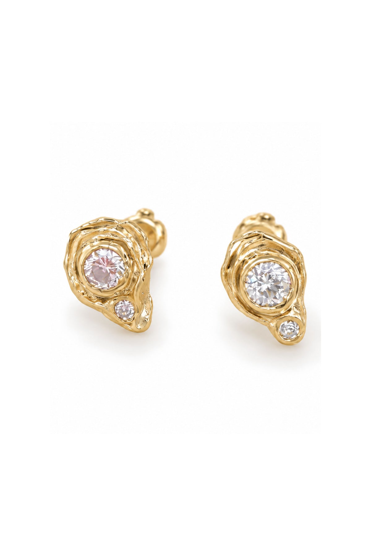 Diamond Sculptural Studs