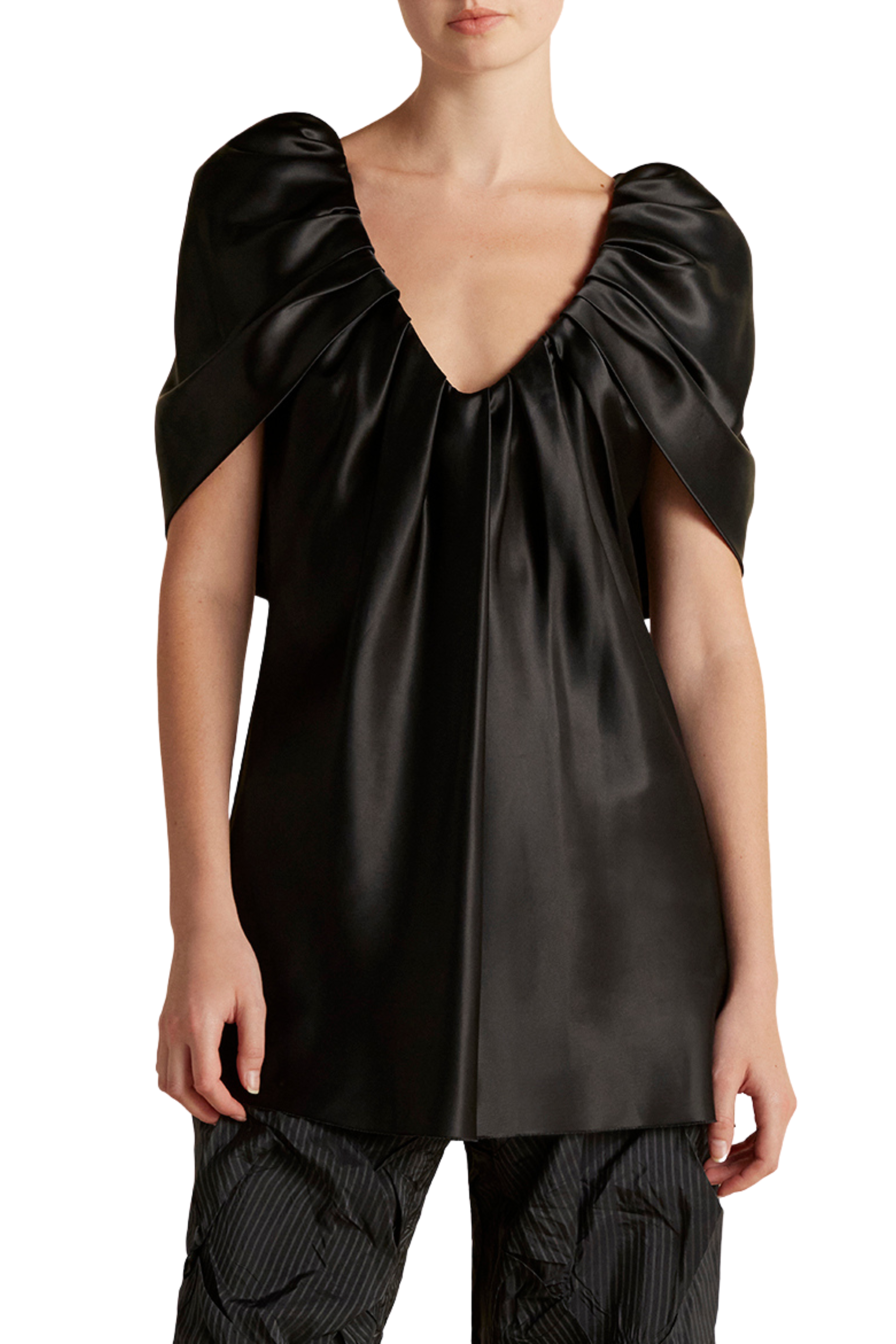 Top with Draped Neckline